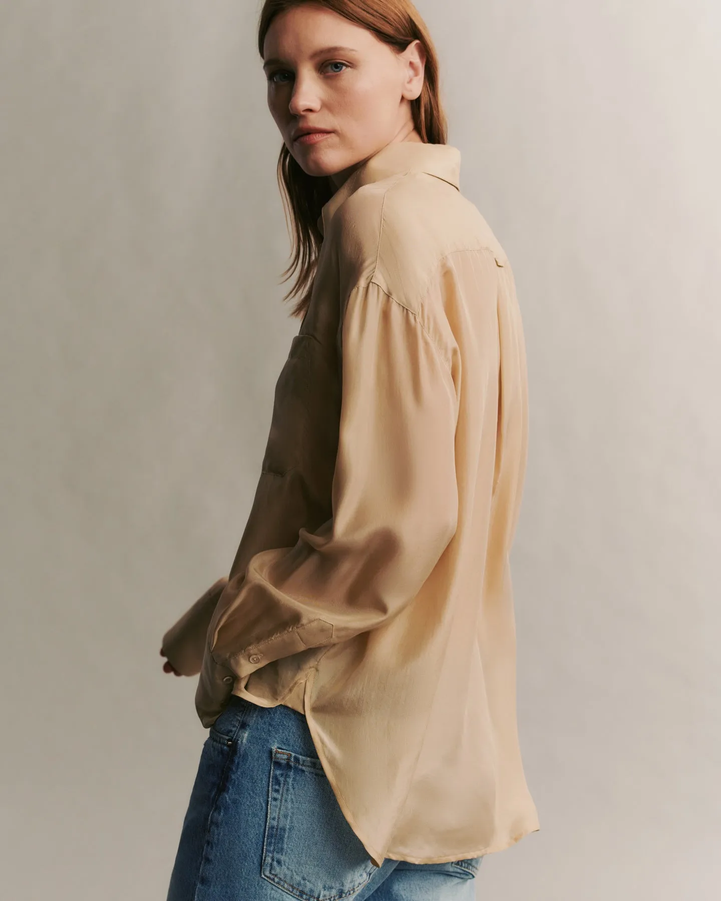 Big Joe Shirt in washed silk habotai sold by TWP CLOTHING product image thumbnail 3