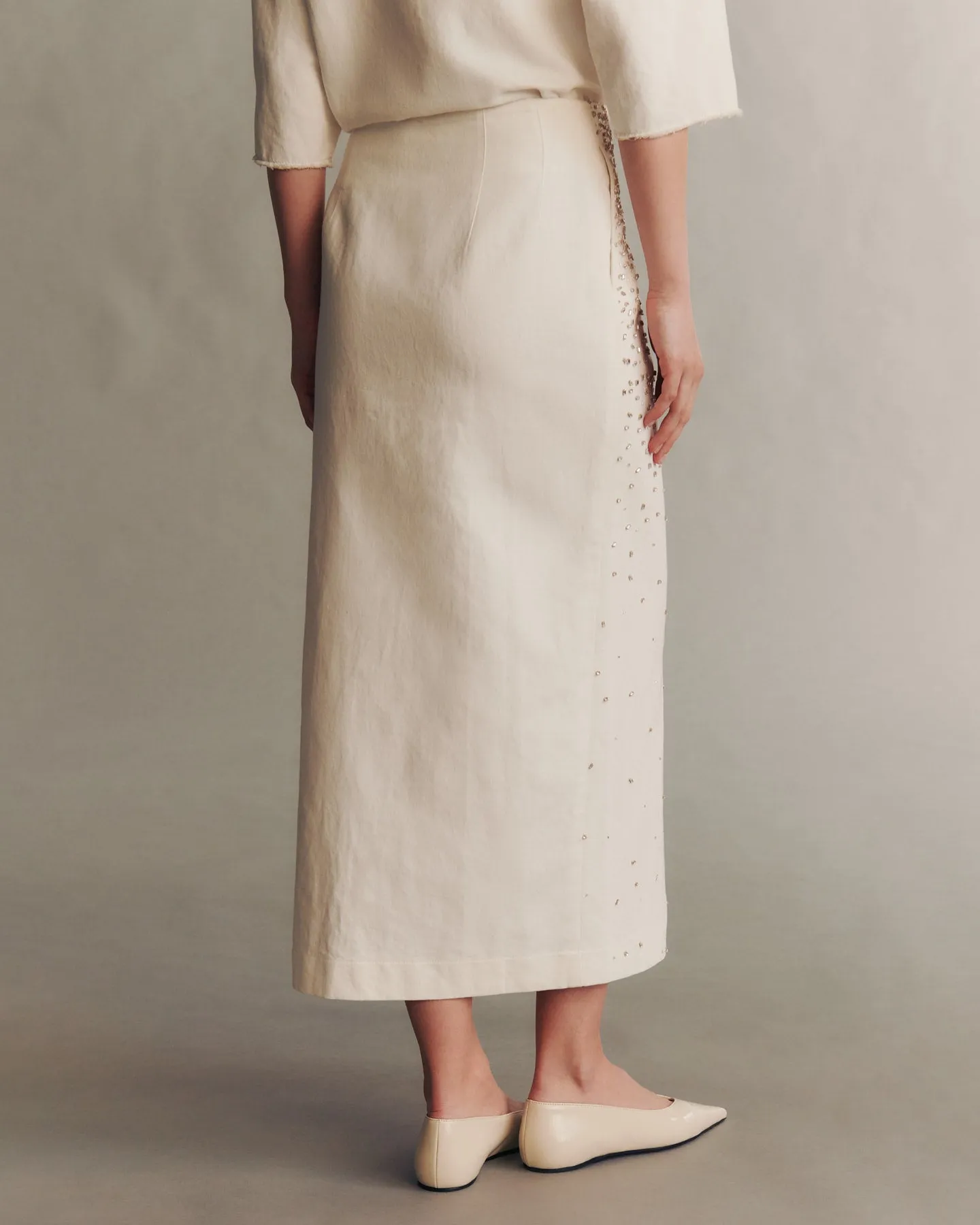 Ladylike with Crystal Trickle in Japanese Denim sold by TWP CLOTHING product image thumbnail 4