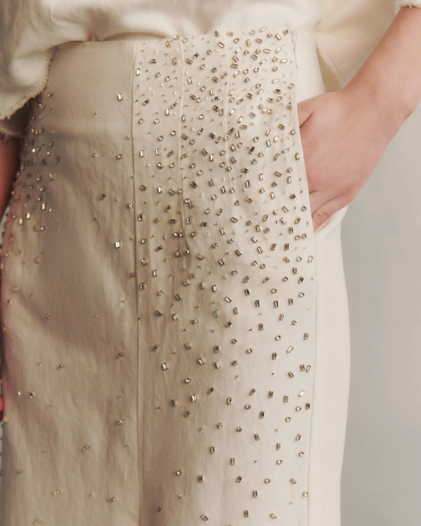 Ladylike with Crystal Trickle in Japanese Denim sold by TWP CLOTHING product image thumbnail 2