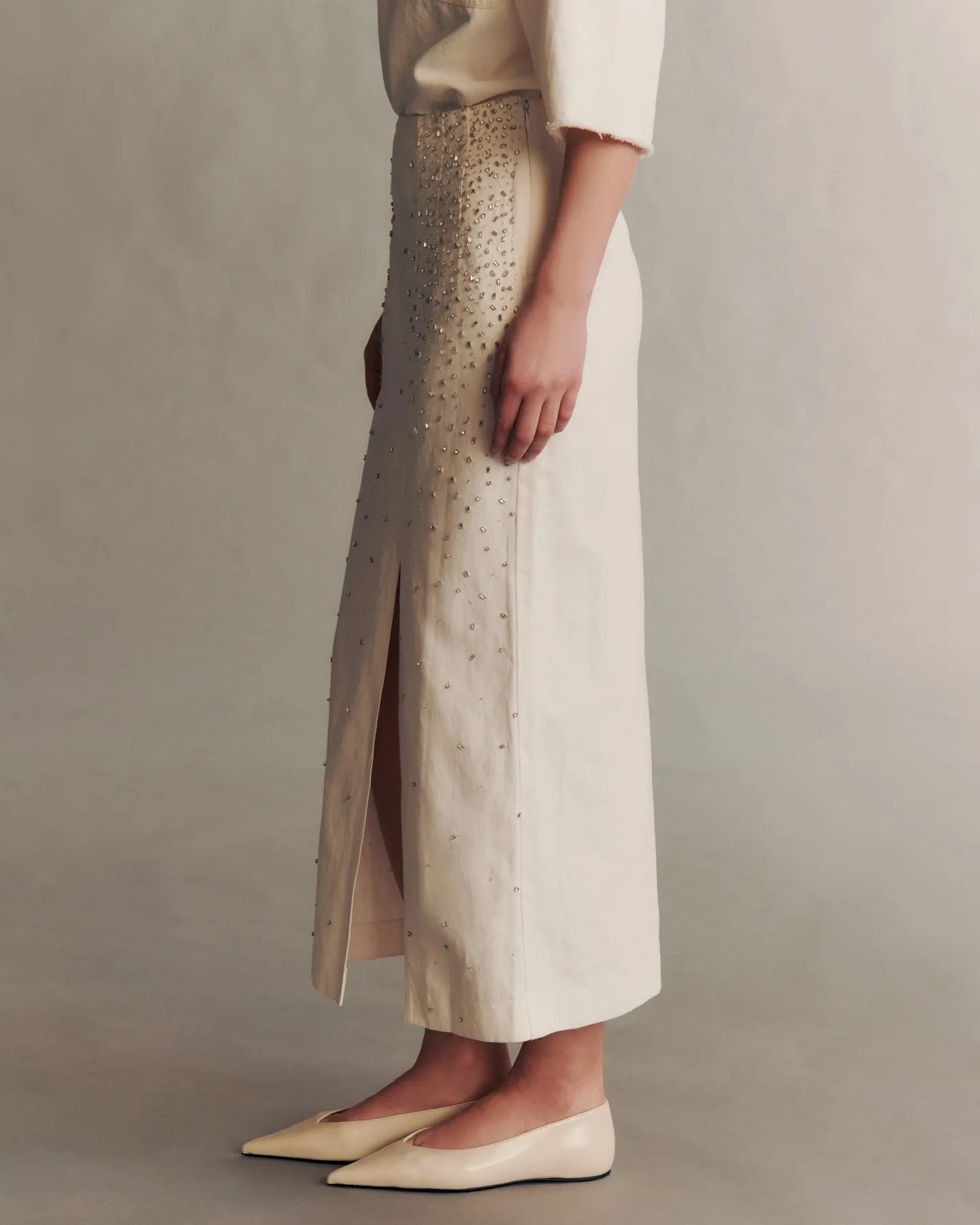 Ladylike with Crystal Trickle in Japanese Denim sold by TWP CLOTHING product image thumbnail 3