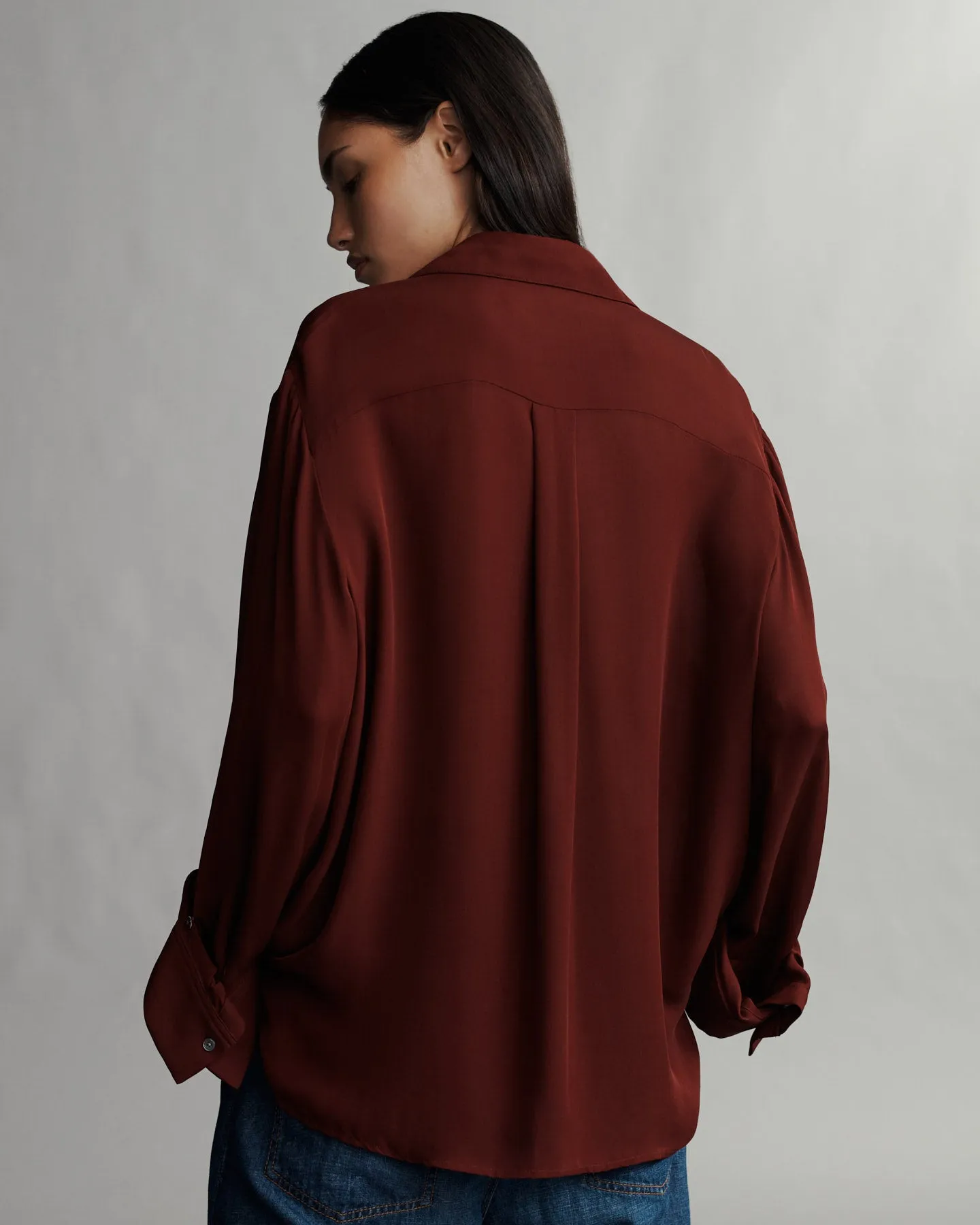 New Morning After Shirt in Washed Silk Georgette sold by TWP CLOTHING product image thumbnail 4