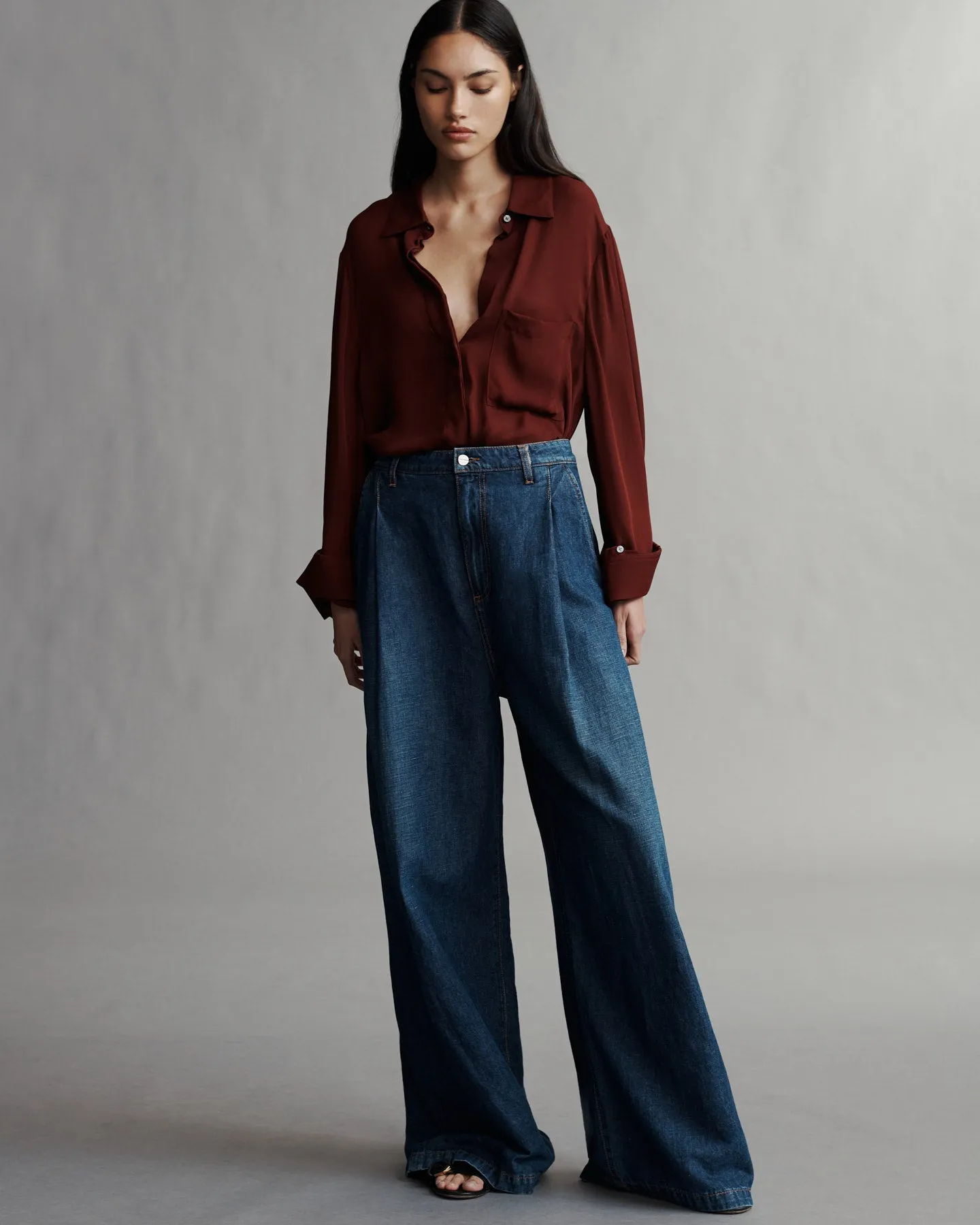 New Morning After Shirt in Washed Silk Georgette sold by TWP CLOTHING product image thumbnail 5