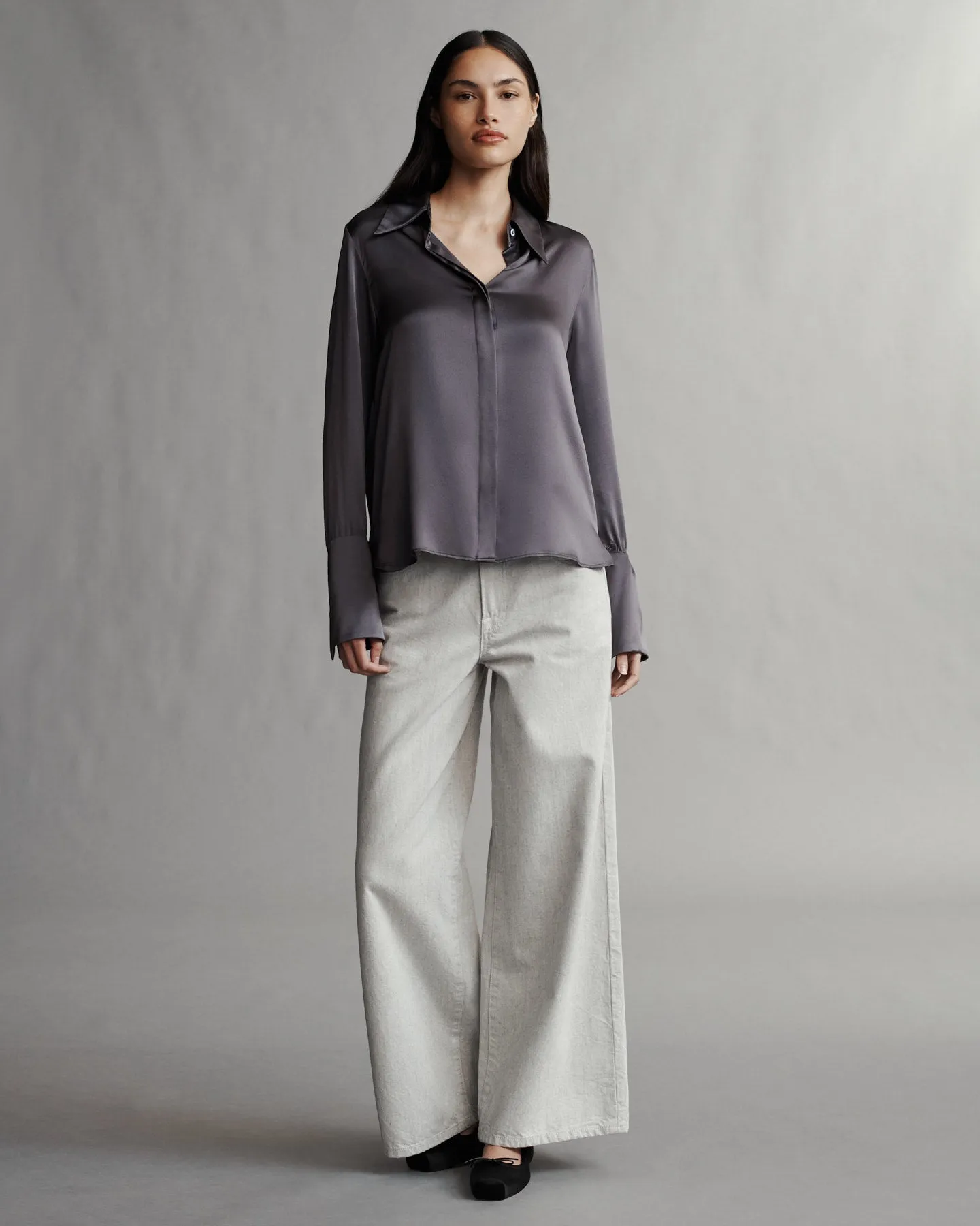 Object Of Affection Top With Sleeve Detail in Silk Charmeuse sold by TWP CLOTHING product image thumbnail 2