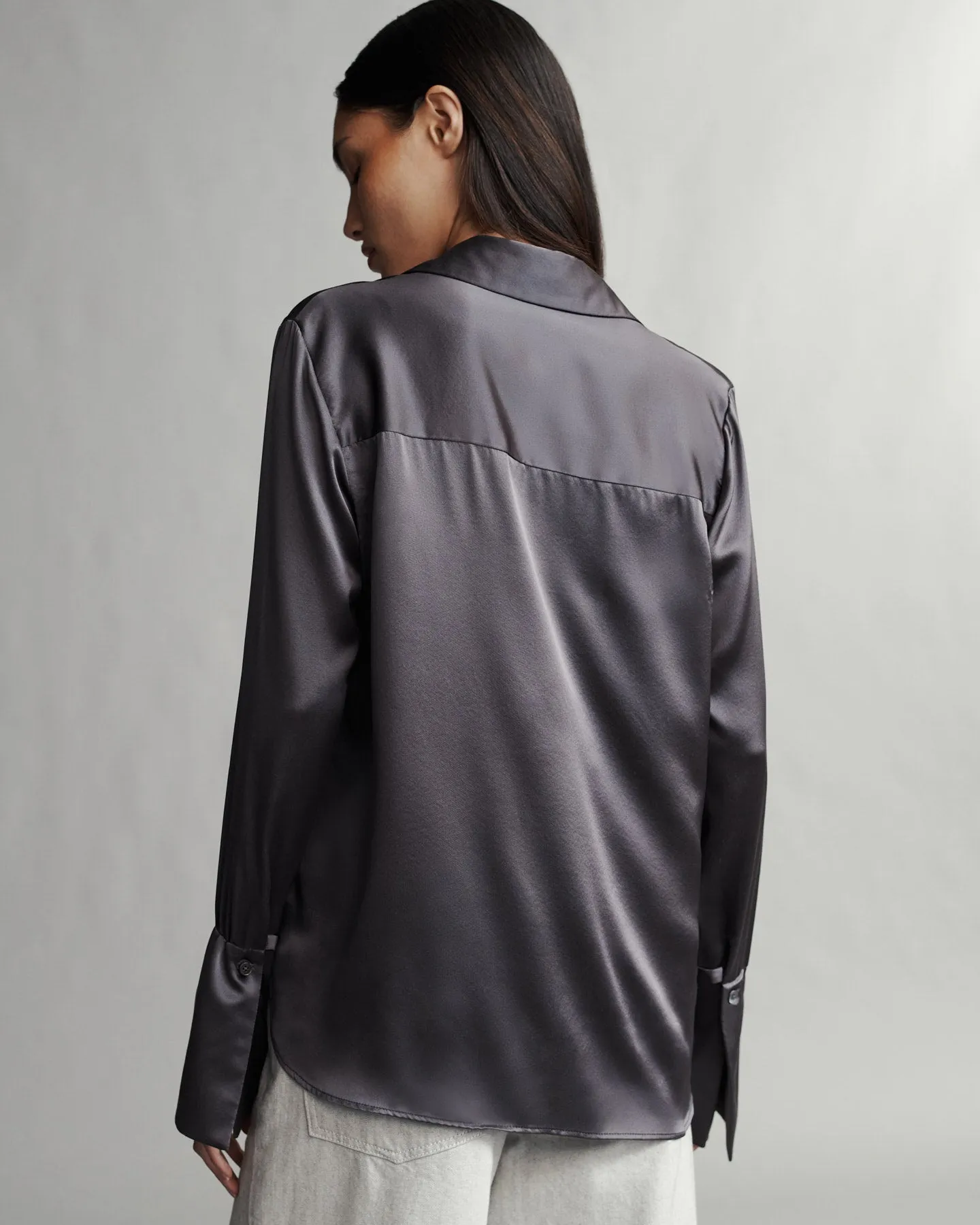 Object Of Affection Top With Sleeve Detail in Silk Charmeuse sold by TWP CLOTHING product image thumbnail 3