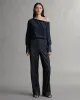 Elizabeth St. Pant in Chintzed Pinstripe Suiting sold by TWP CLOTHING