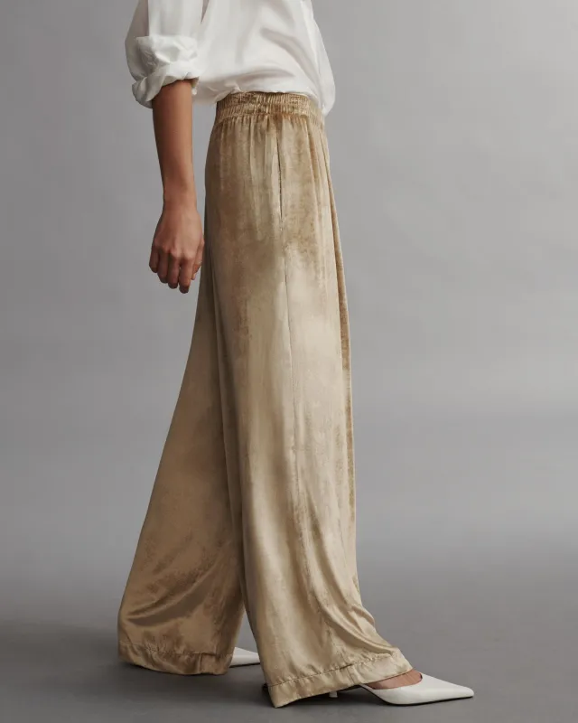 Eva Pant in Liquid Velvet sold by TWP CLOTHING