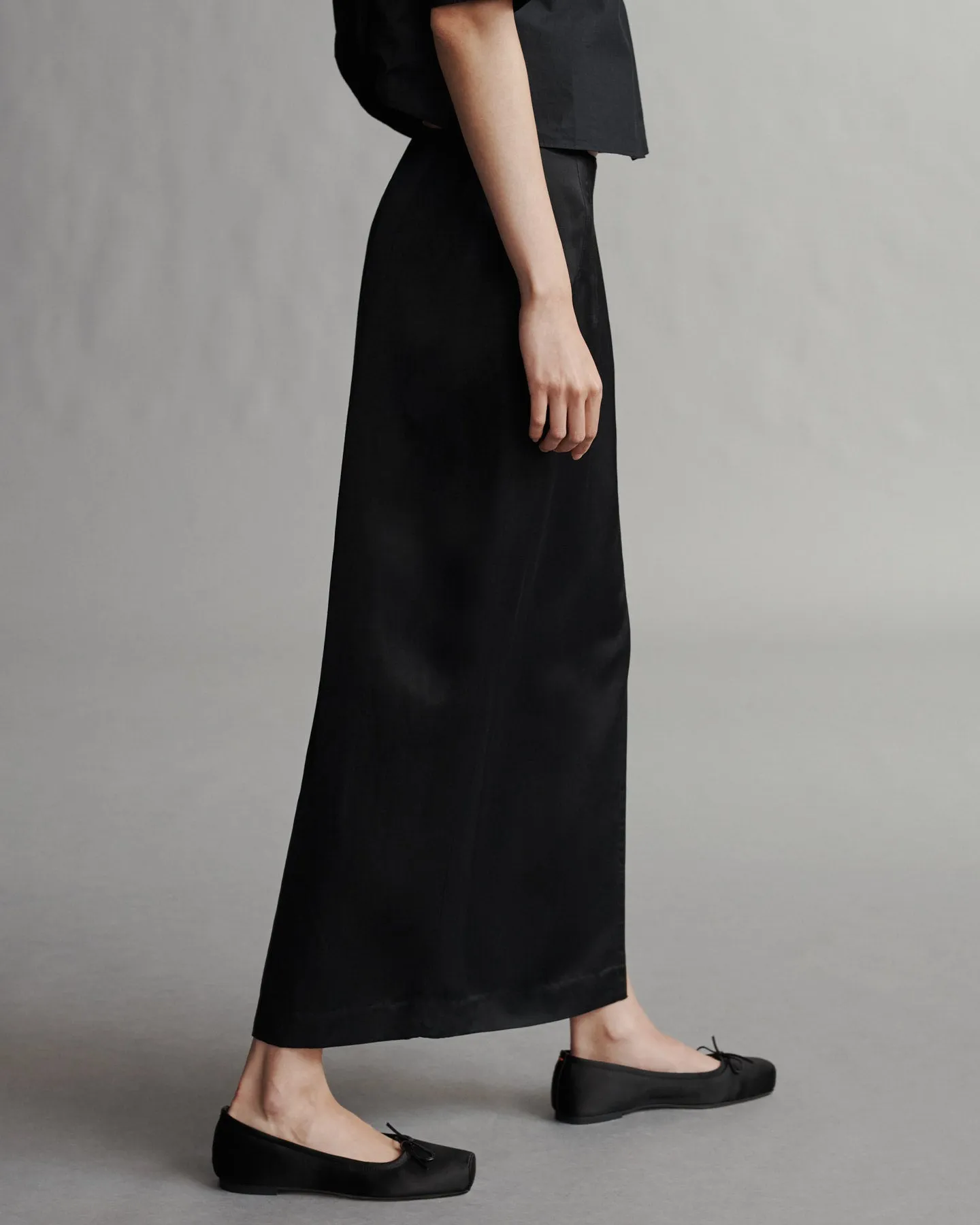 Ladylike Skirt in Coated Viscose Linen sold by TWP CLOTHING product image thumbnail 4