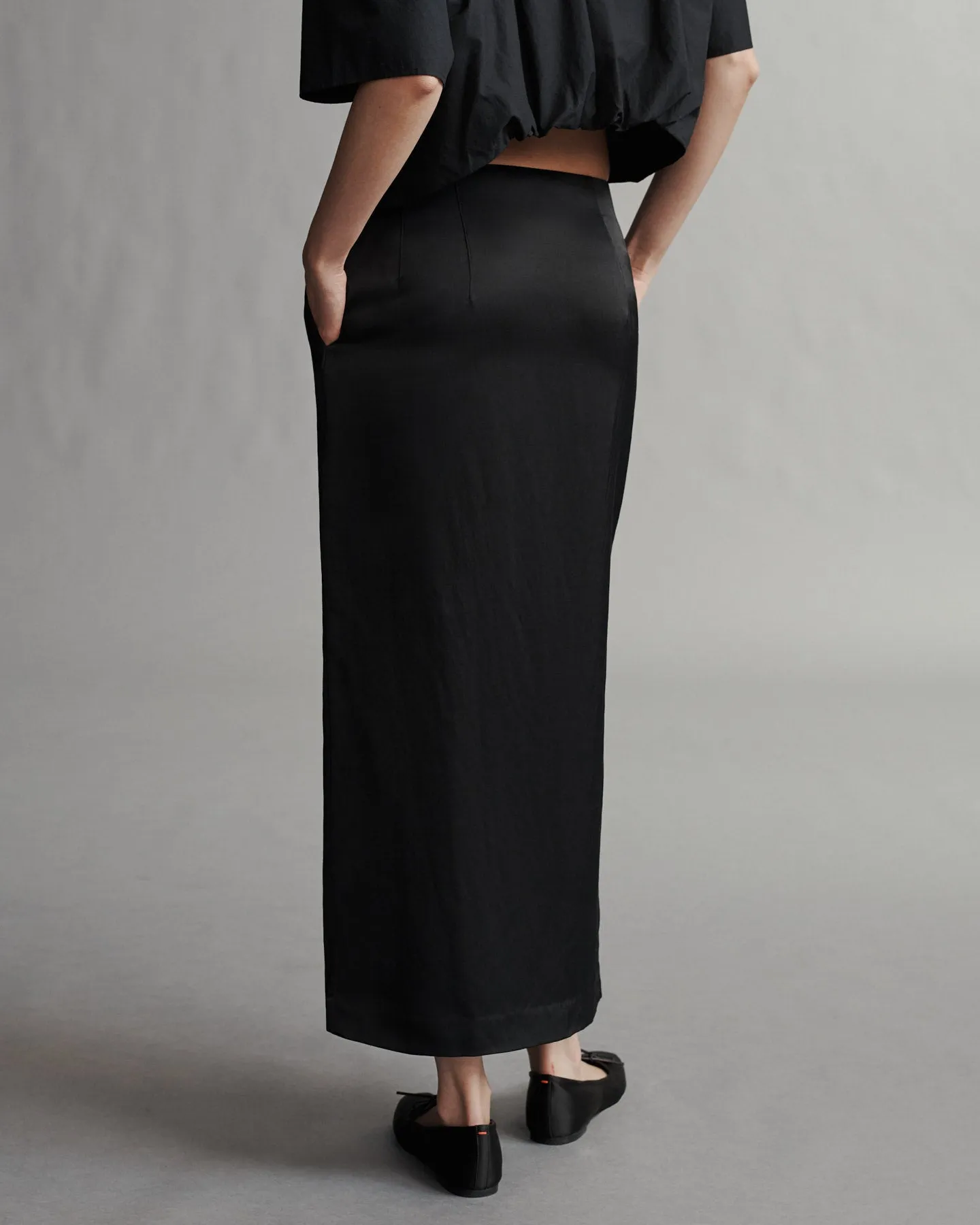 Ladylike Skirt in Coated Viscose Linen sold by TWP CLOTHING product image thumbnail 5