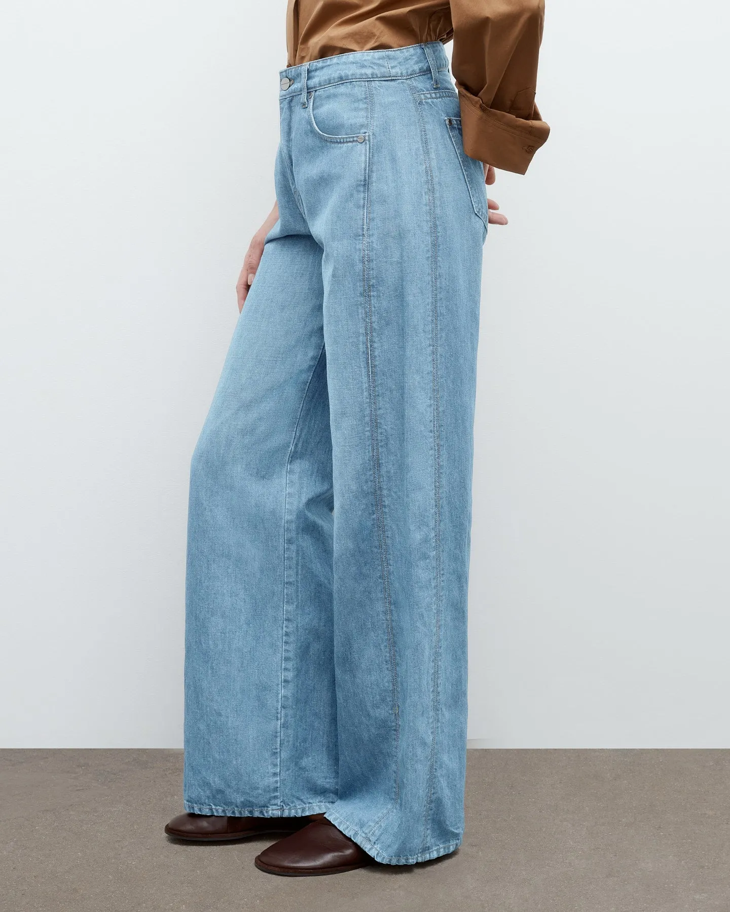 West 11th St. Jean in Linen Cotton Denim sold by TWP CLOTHING product image thumbnail 5