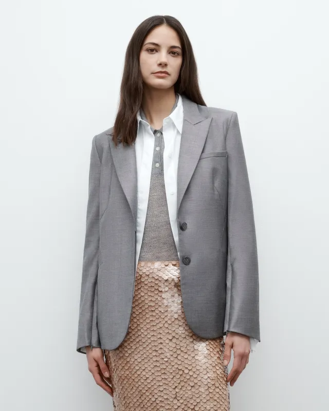 Perfect Boyfriend Blazer in Chintzed Wool sold by TWP CLOTHING