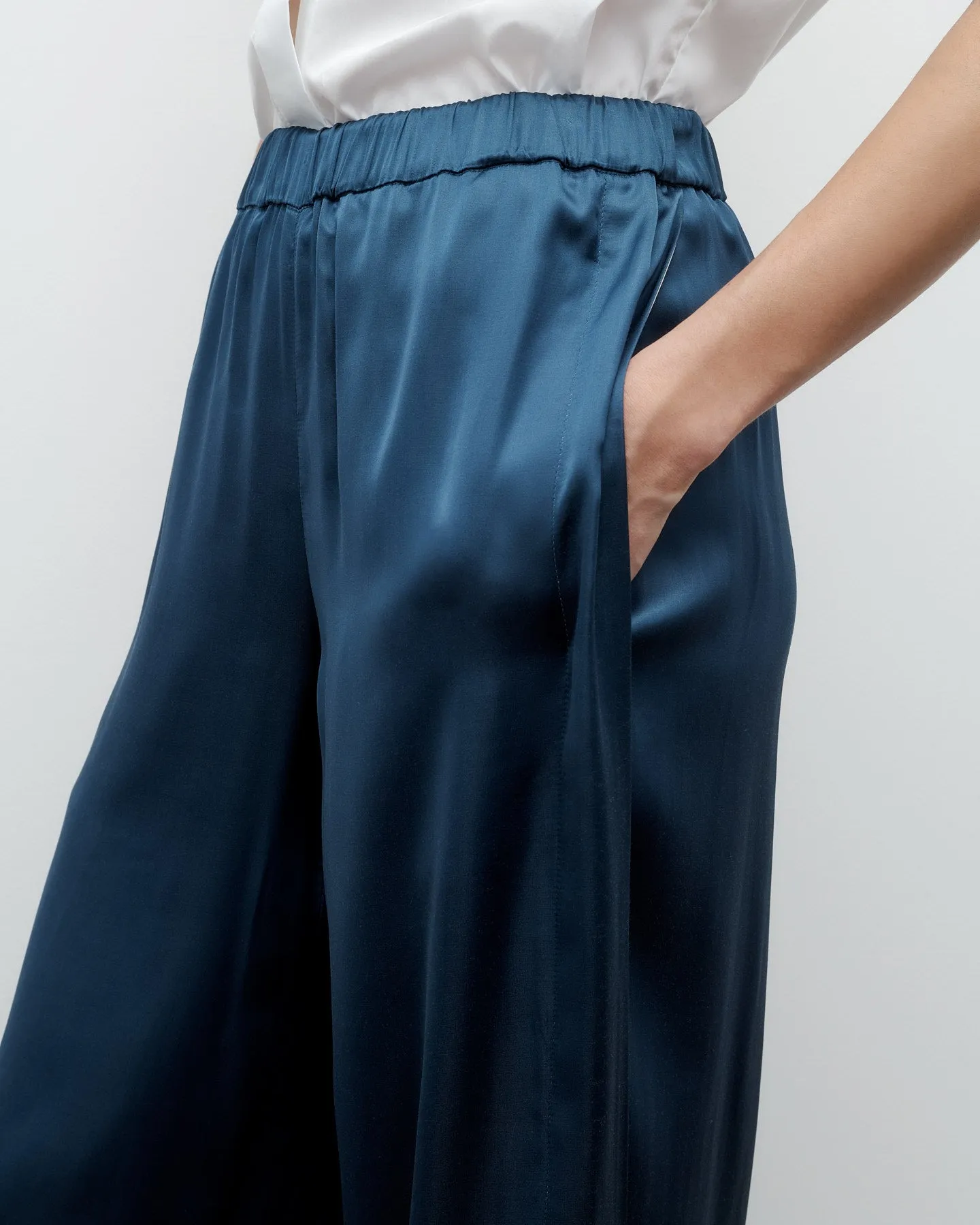 Eve PJ Pant in Shiny Satin sold by TWP CLOTHING product image thumbnail 2