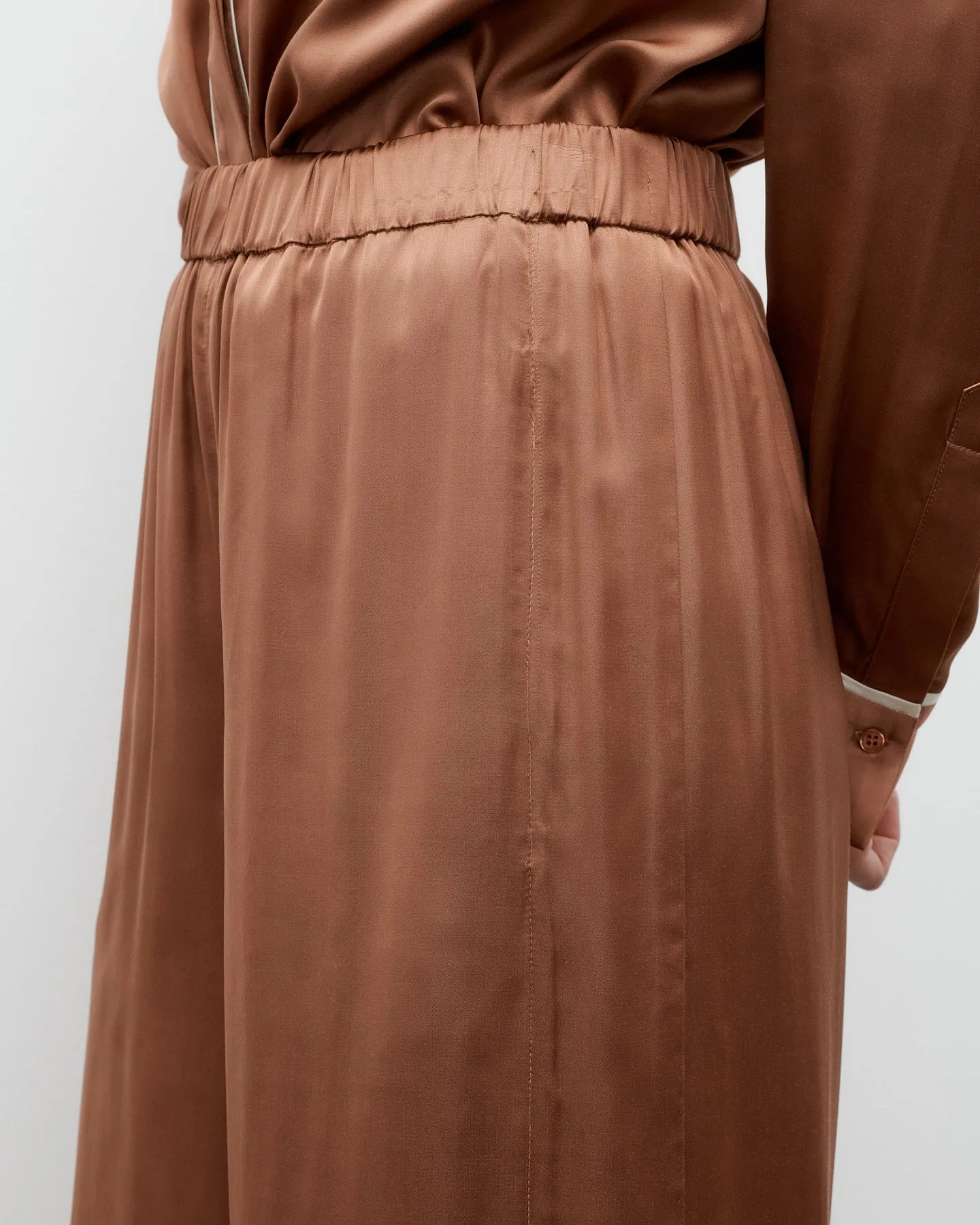 Eve PJ Pant in Shiny Satin sold by TWP CLOTHING product image thumbnail 2