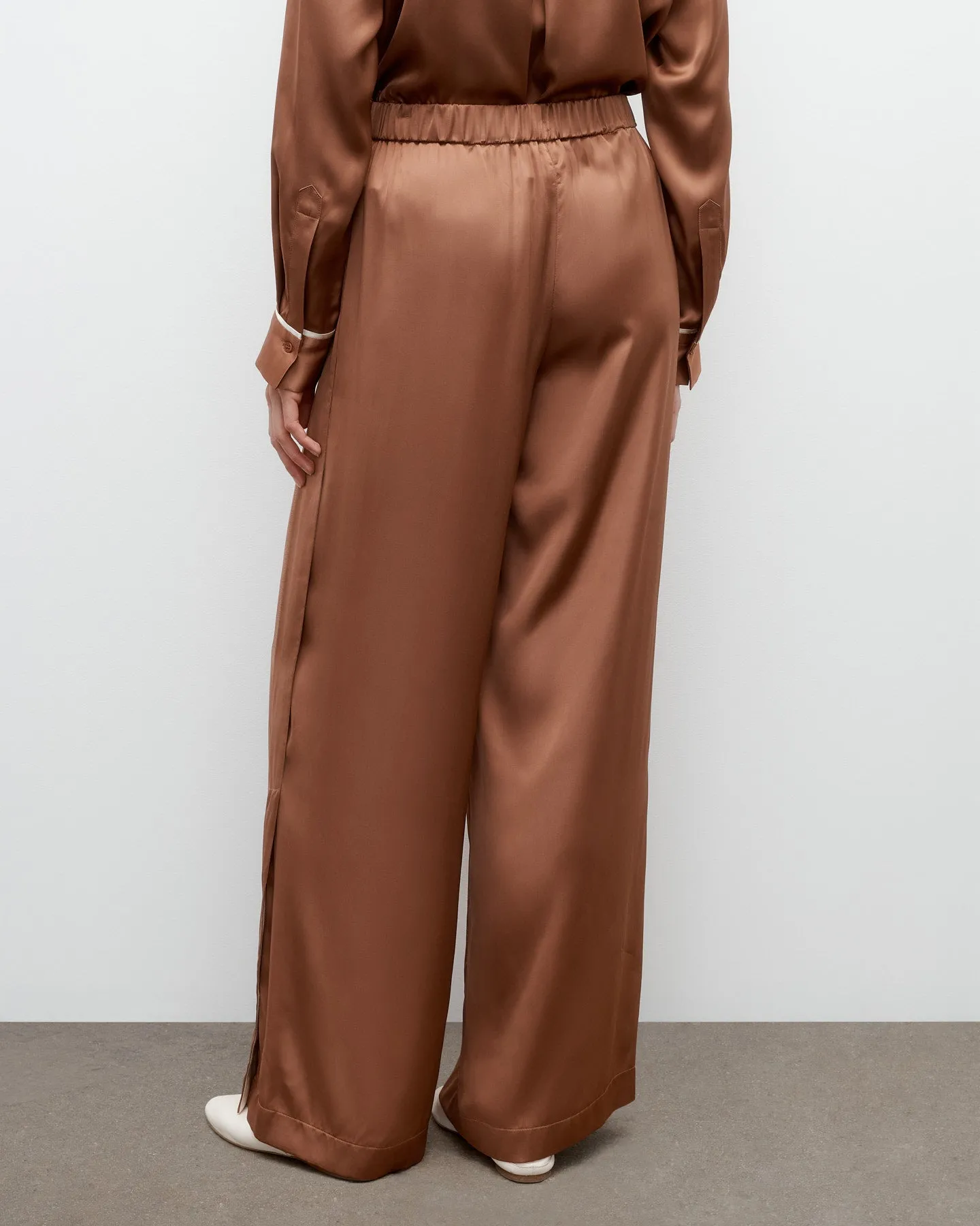 Eve PJ Pant in Shiny Satin sold by TWP CLOTHING product image thumbnail 5