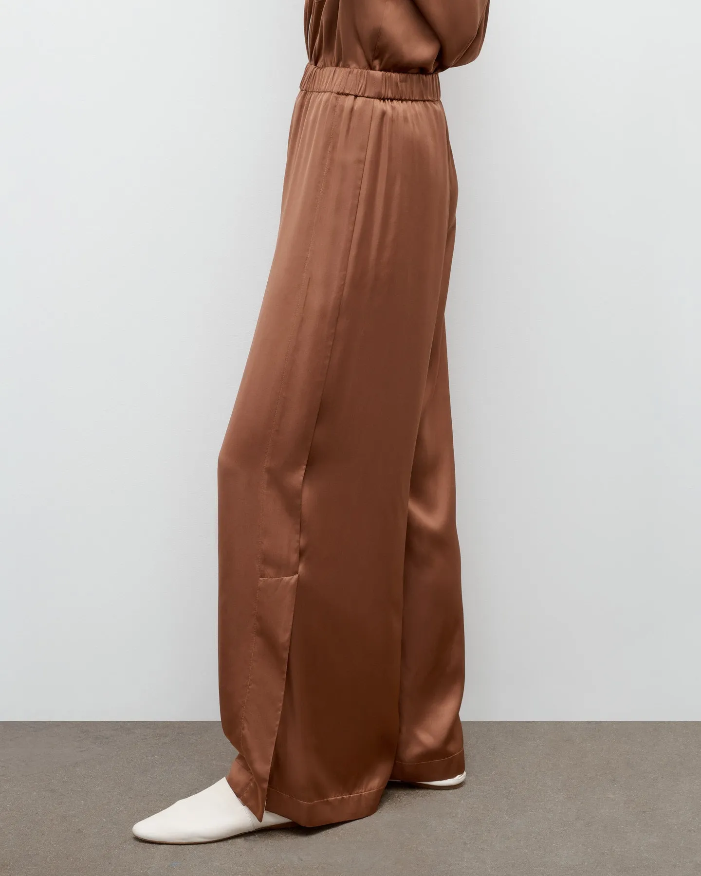 Eve PJ Pant in Shiny Satin sold by TWP CLOTHING product image thumbnail 3