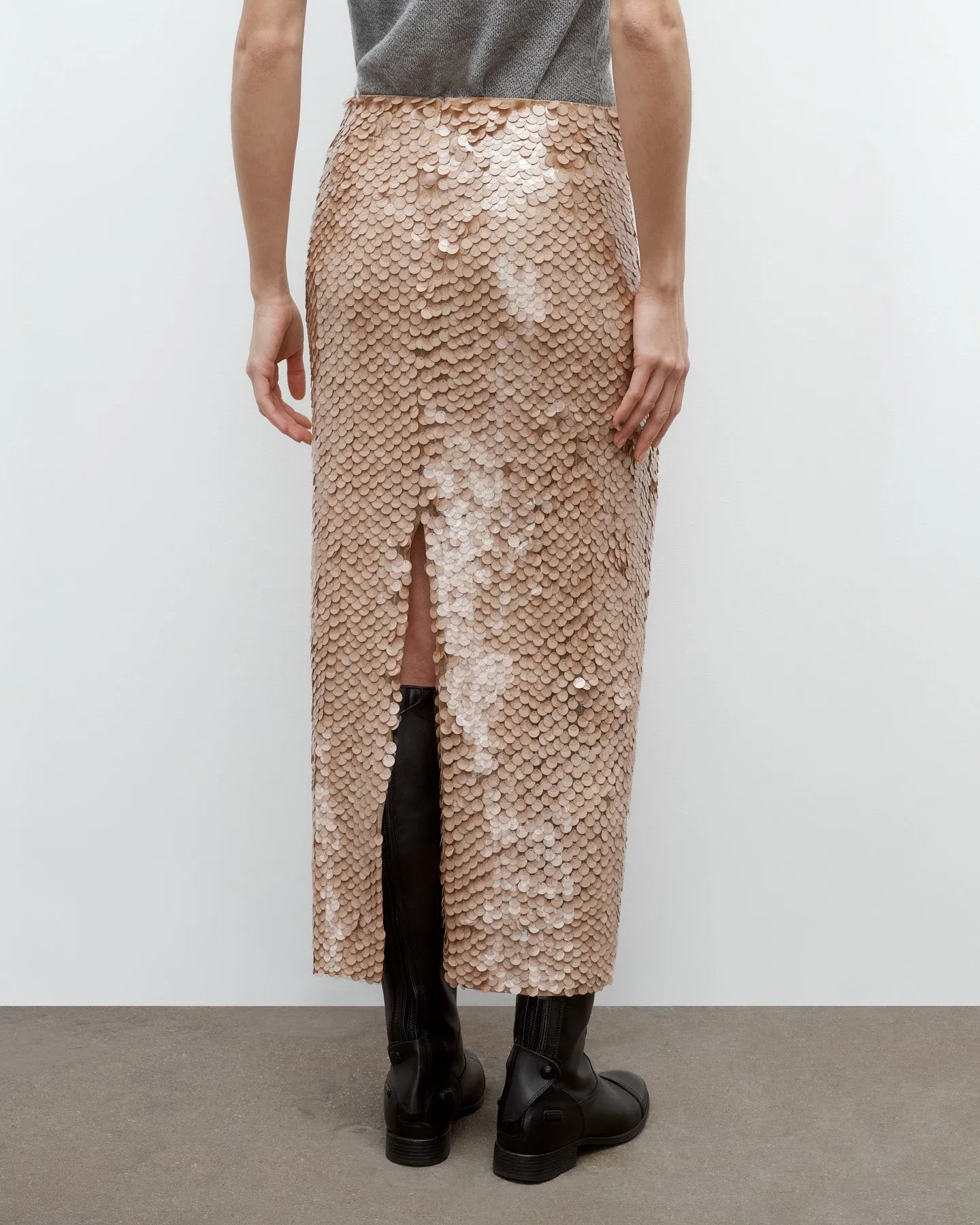 Gwyneth Skirt in Paillettes on Mesh sold by TWP CLOTHING product image thumbnail 5