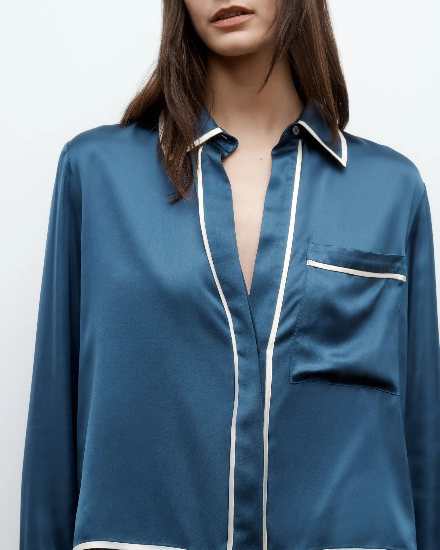 Sleepover Top in Shiny Satin sold by TWP CLOTHING product image thumbnail 2