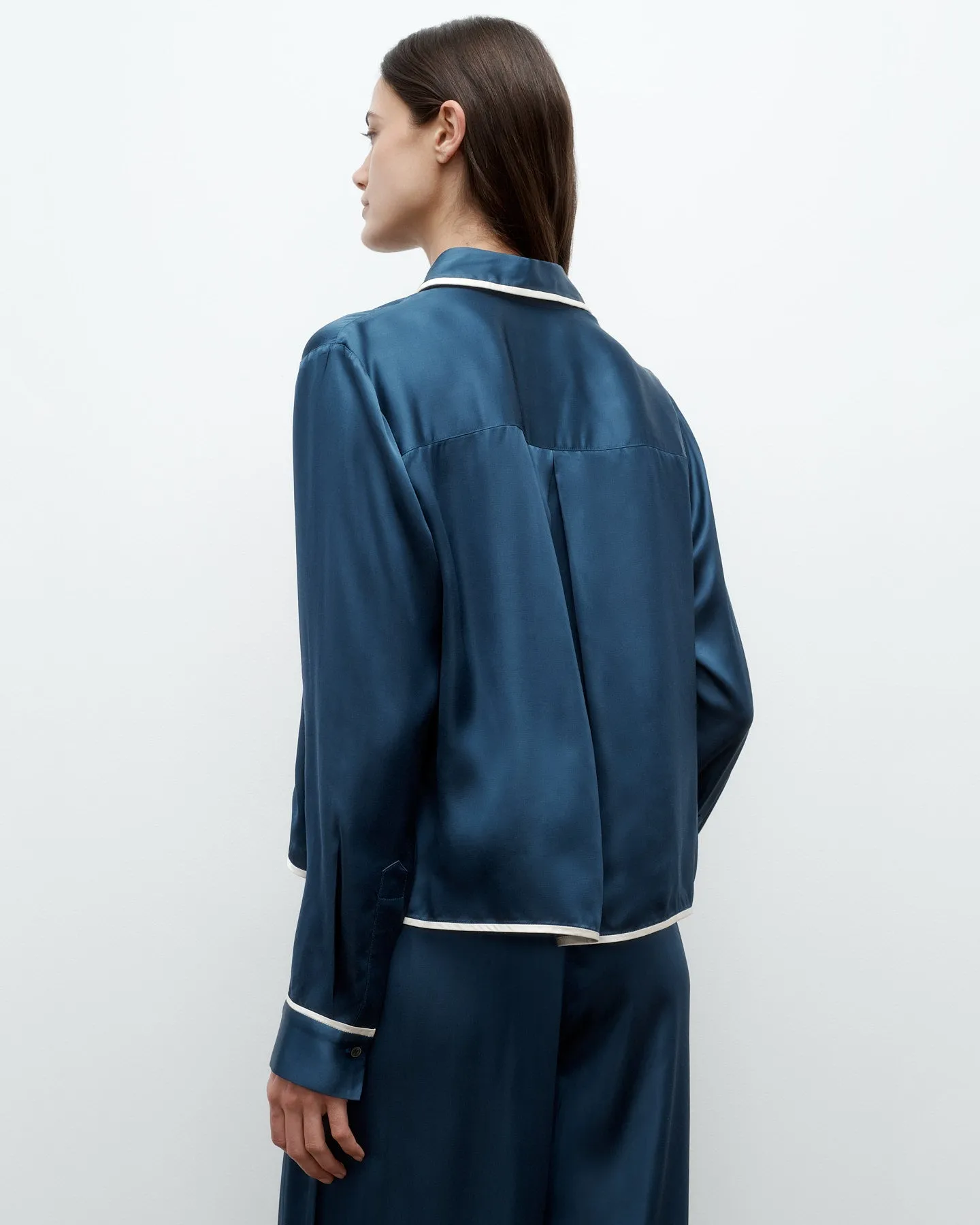 Sleepover Top in Shiny Satin sold by TWP CLOTHING product image thumbnail 5