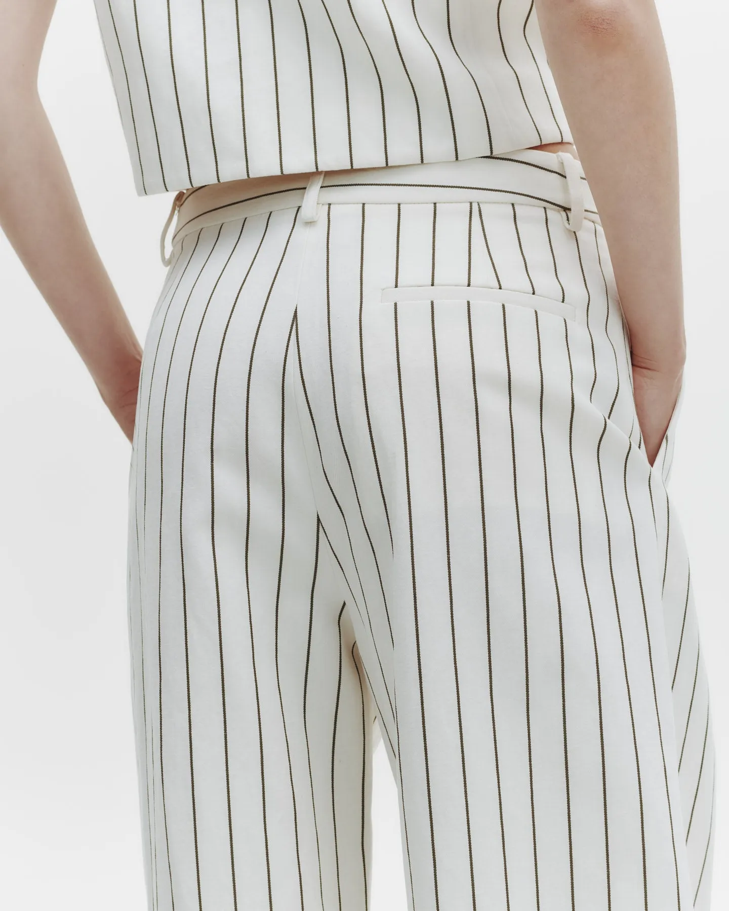 Greenwich Avenue Pant in Linen Stripe sold by TWP CLOTHING product image thumbnail 5