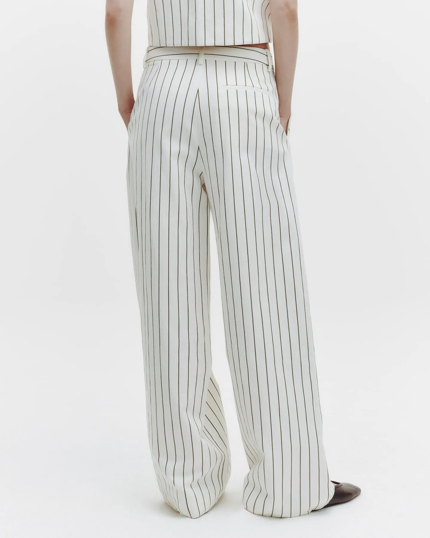 Greenwich Avenue Pant in Linen Stripe sold by TWP CLOTHING product image thumbnail 4