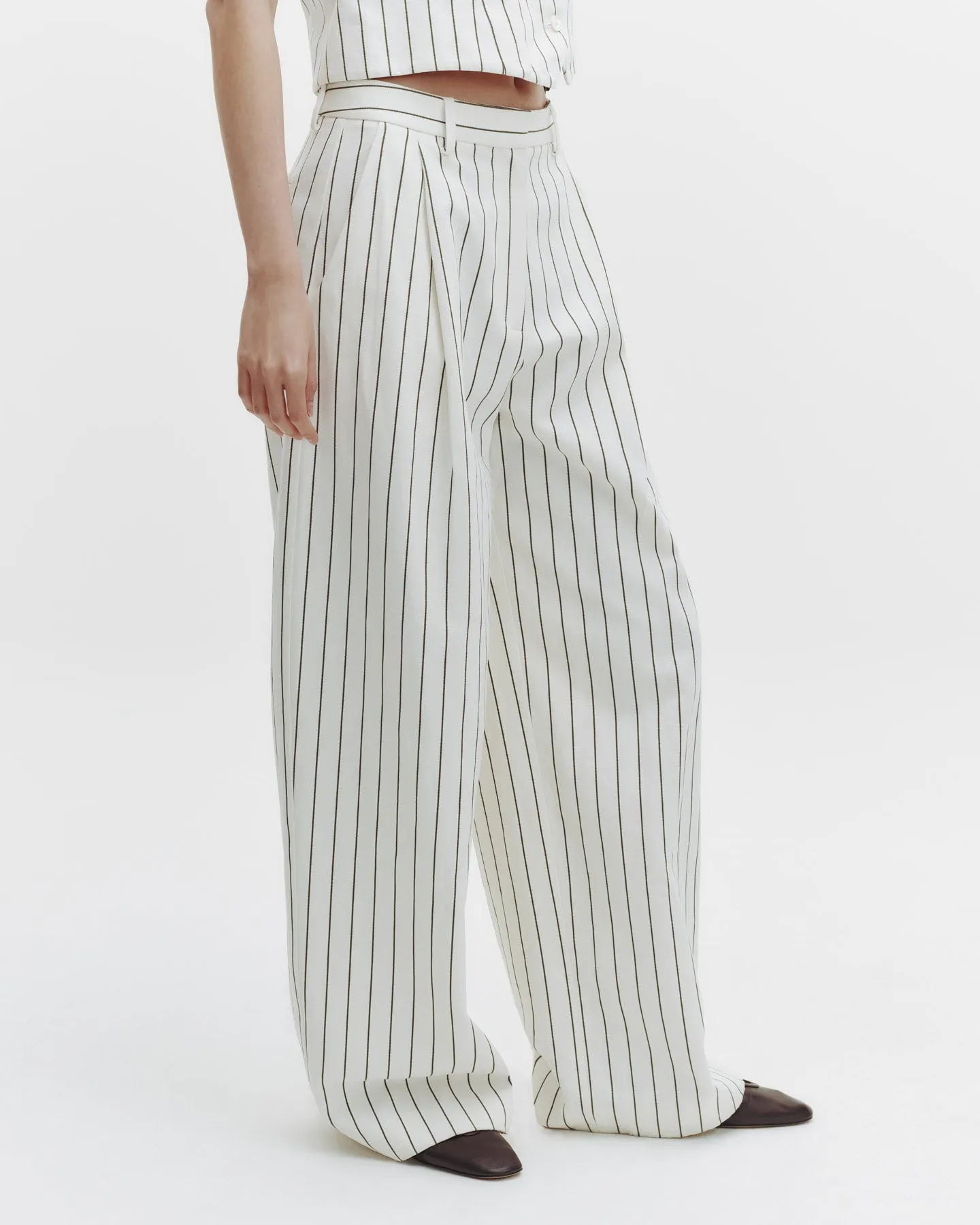 Greenwich Avenue Pant in Linen Stripe sold by TWP CLOTHING product image thumbnail 3