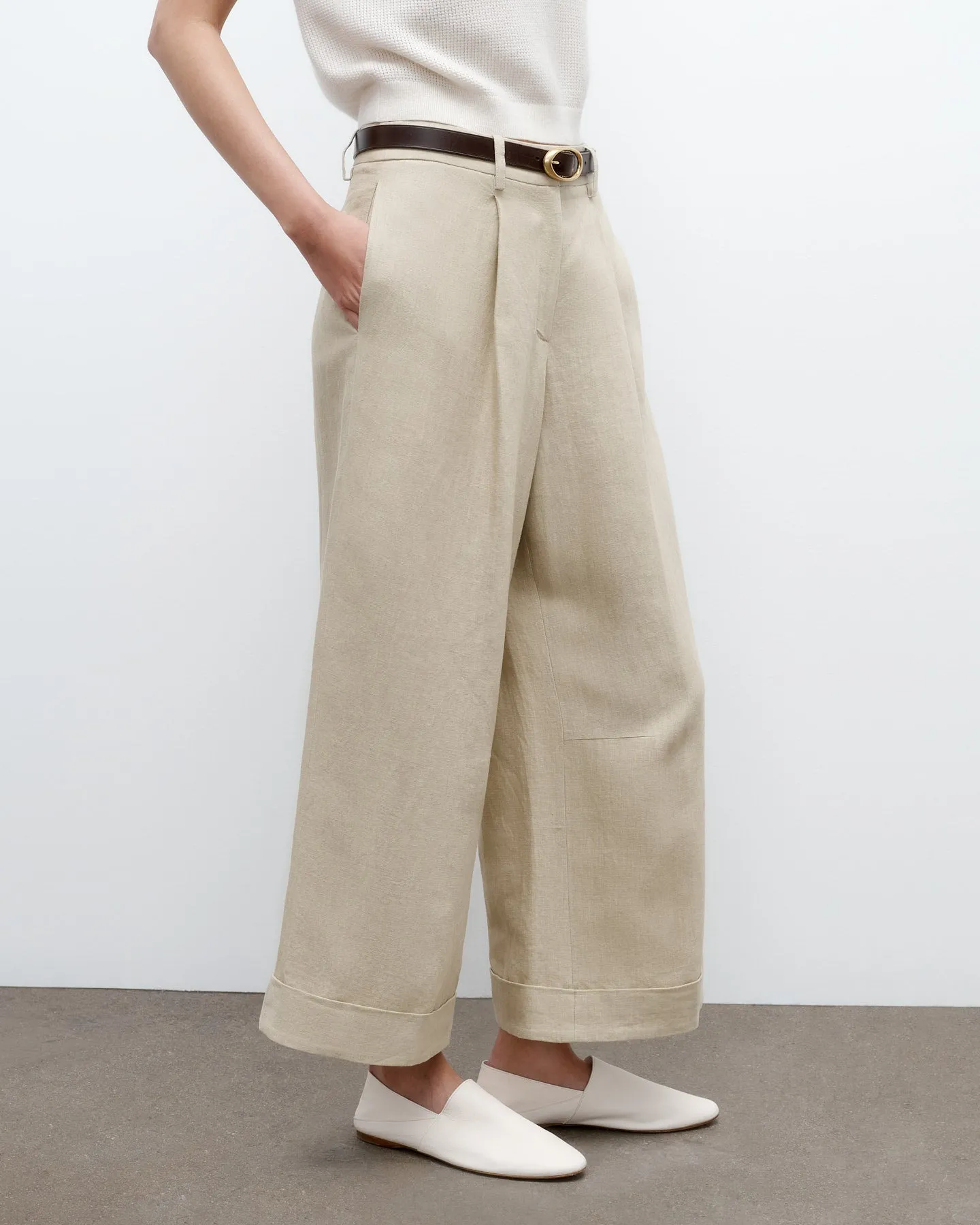 Houston St. Pant in Washed Linen Suiting sold by TWP CLOTHING product image thumbnail 4