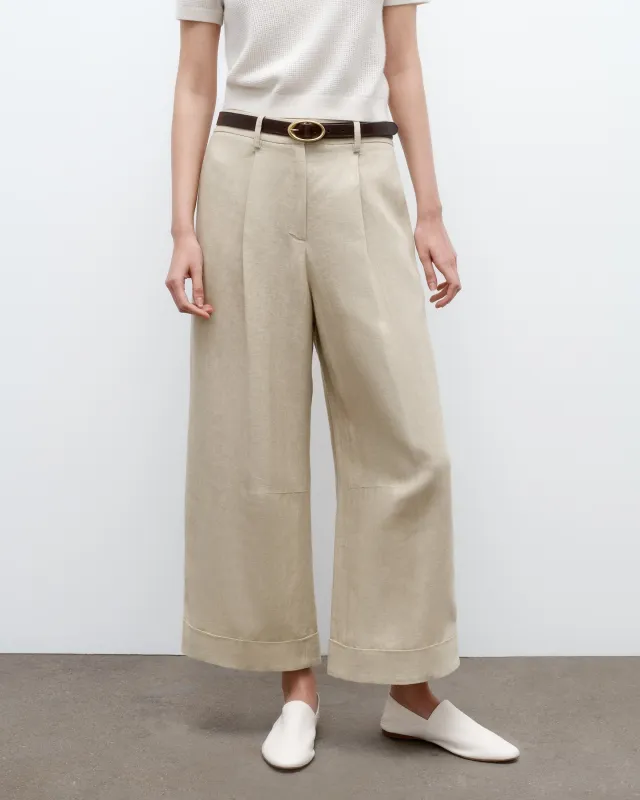 Houston St. Pant in Washed Linen Suiting sold by TWP CLOTHING