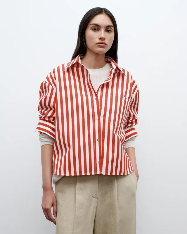 J.D. Shirt in Boardwalk Cotton Stripe sold by TWP CLOTHING
