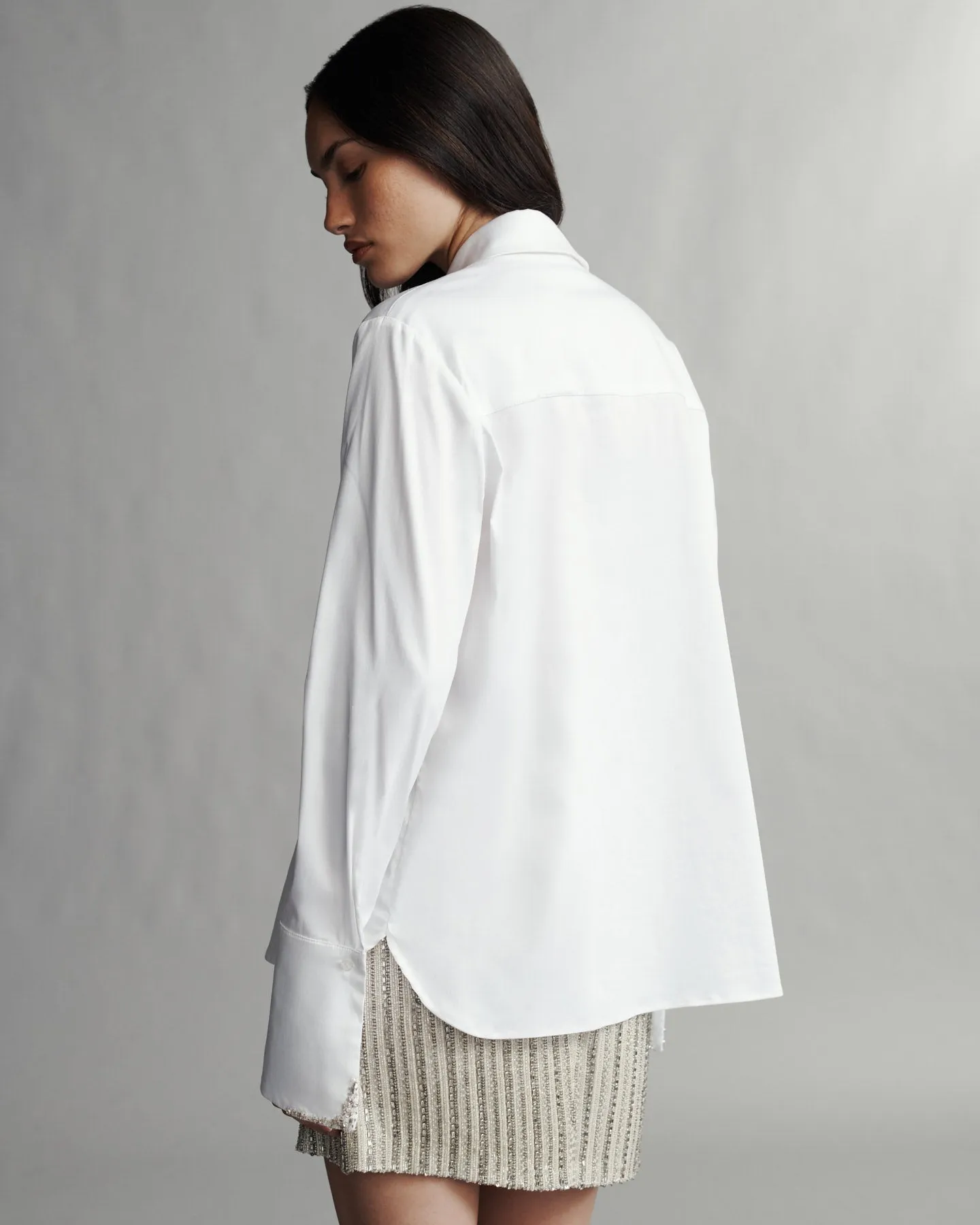 Object Of Affection Top With Crystal Collar And Cuff in Stretch Satin Cotton sold by TWP CLOTHING product image thumbnail 5