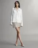 Object Of Affection Top With Crystal Collar And Cuff in Stretch Satin Cotton sold by TWP CLOTHING