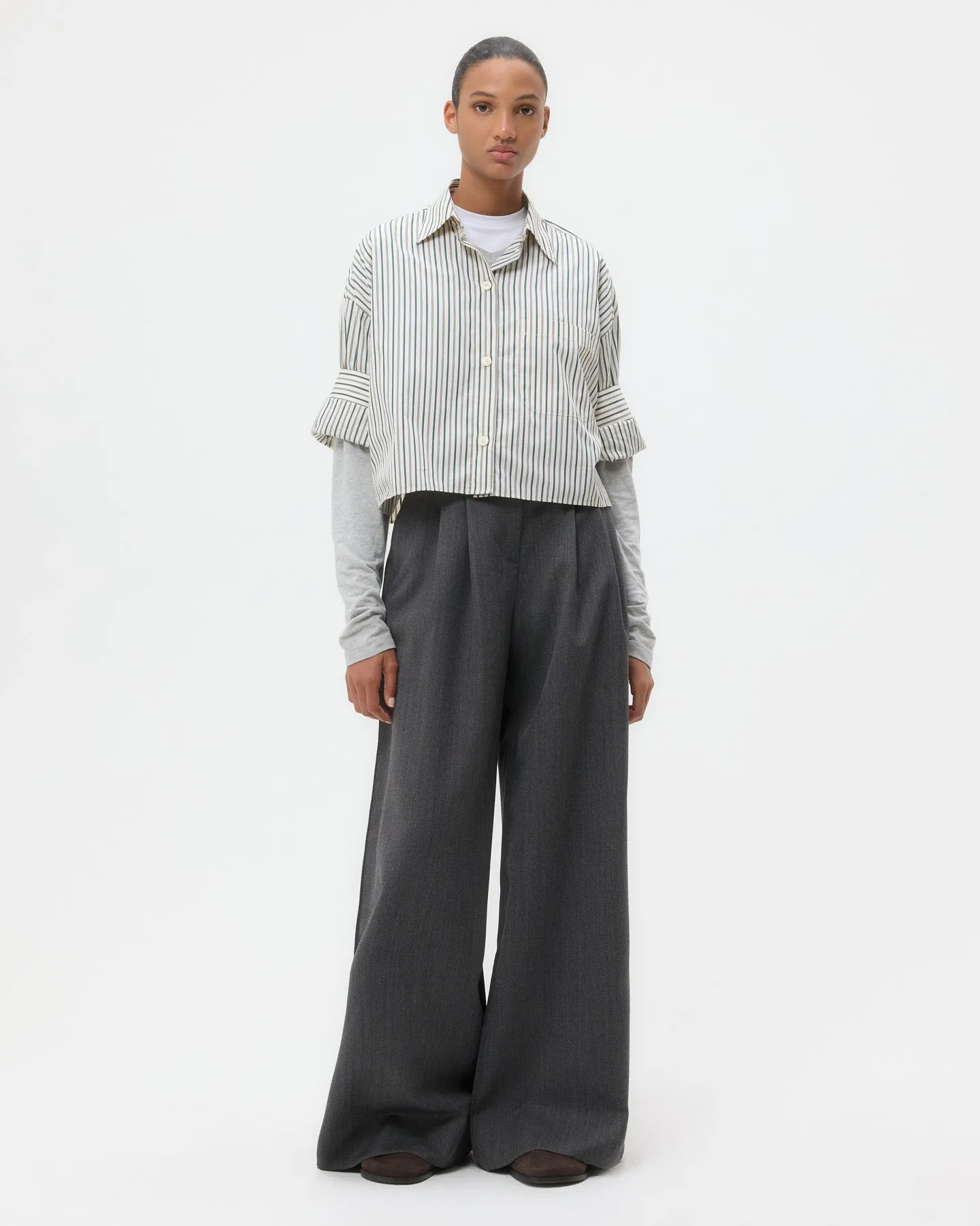 Next Ex Shirt in Dancing Striped Cotton Shirting sold by TWP CLOTHING product image thumbnail 3