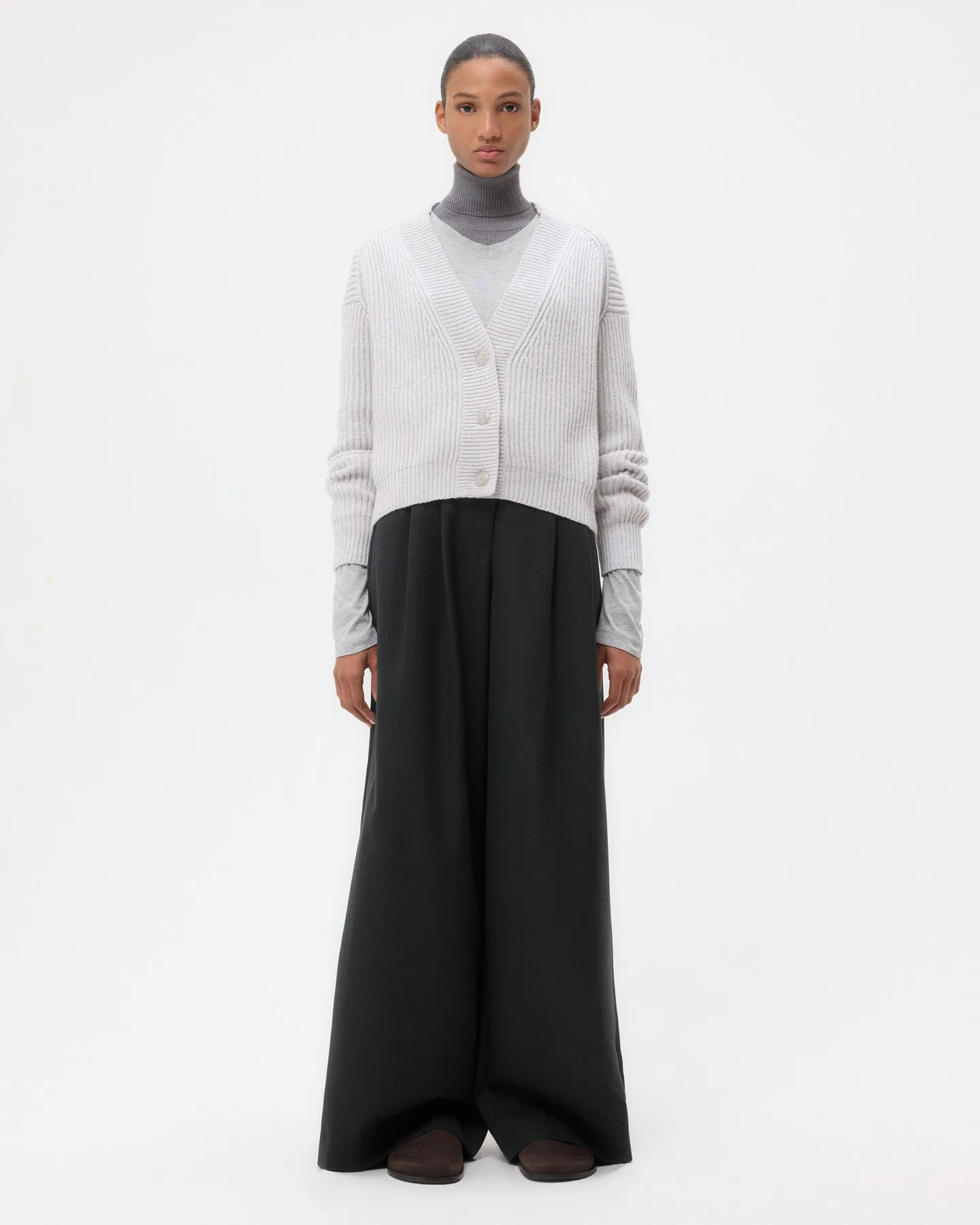 Cropped Cardi in Cashmere sold by TWP CLOTHING