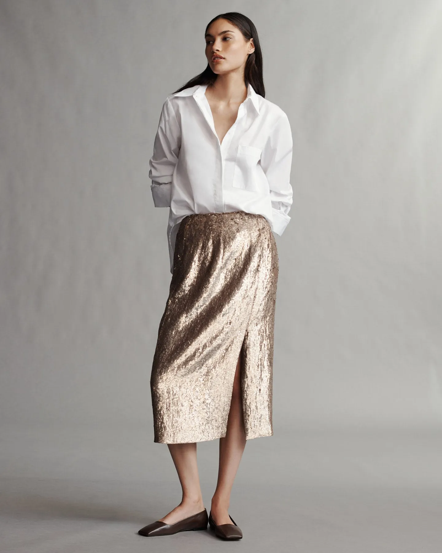 Ladylike Skirt in Fishscale Sequins sold by TWP CLOTHING product image thumbnail 5