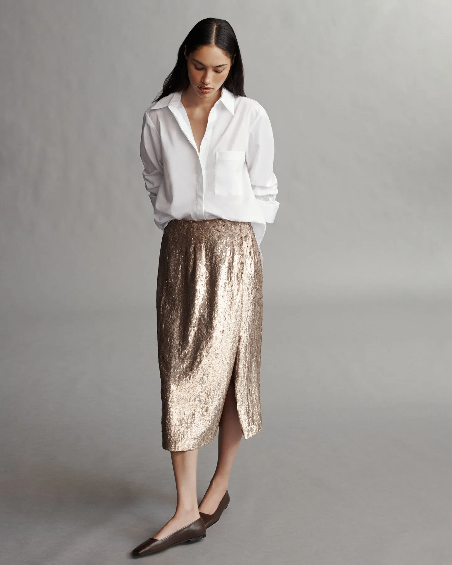 Ladylike Skirt in Fishscale Sequins sold by TWP CLOTHING product image thumbnail 2