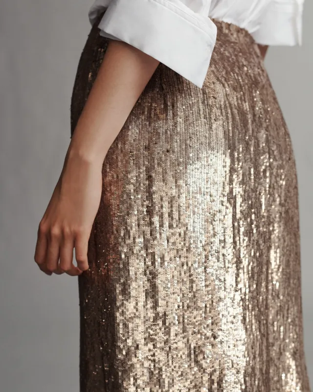 Ladylike Skirt in Fishscale Sequins sold by TWP CLOTHING