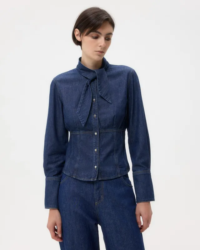 Fifi's Shirt in Denim sold by TWP CLOTHING