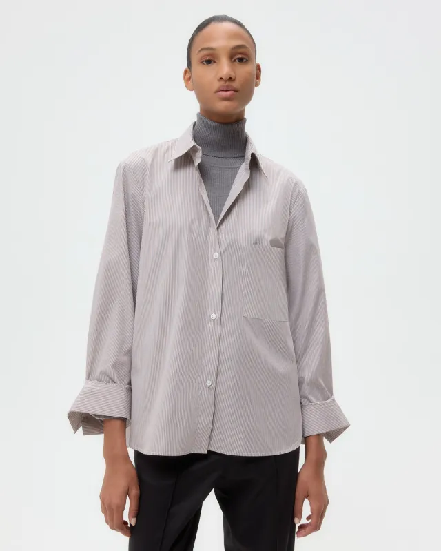 Next Morning Shirt in Superfine Mini Stripe sold by TWP CLOTHING