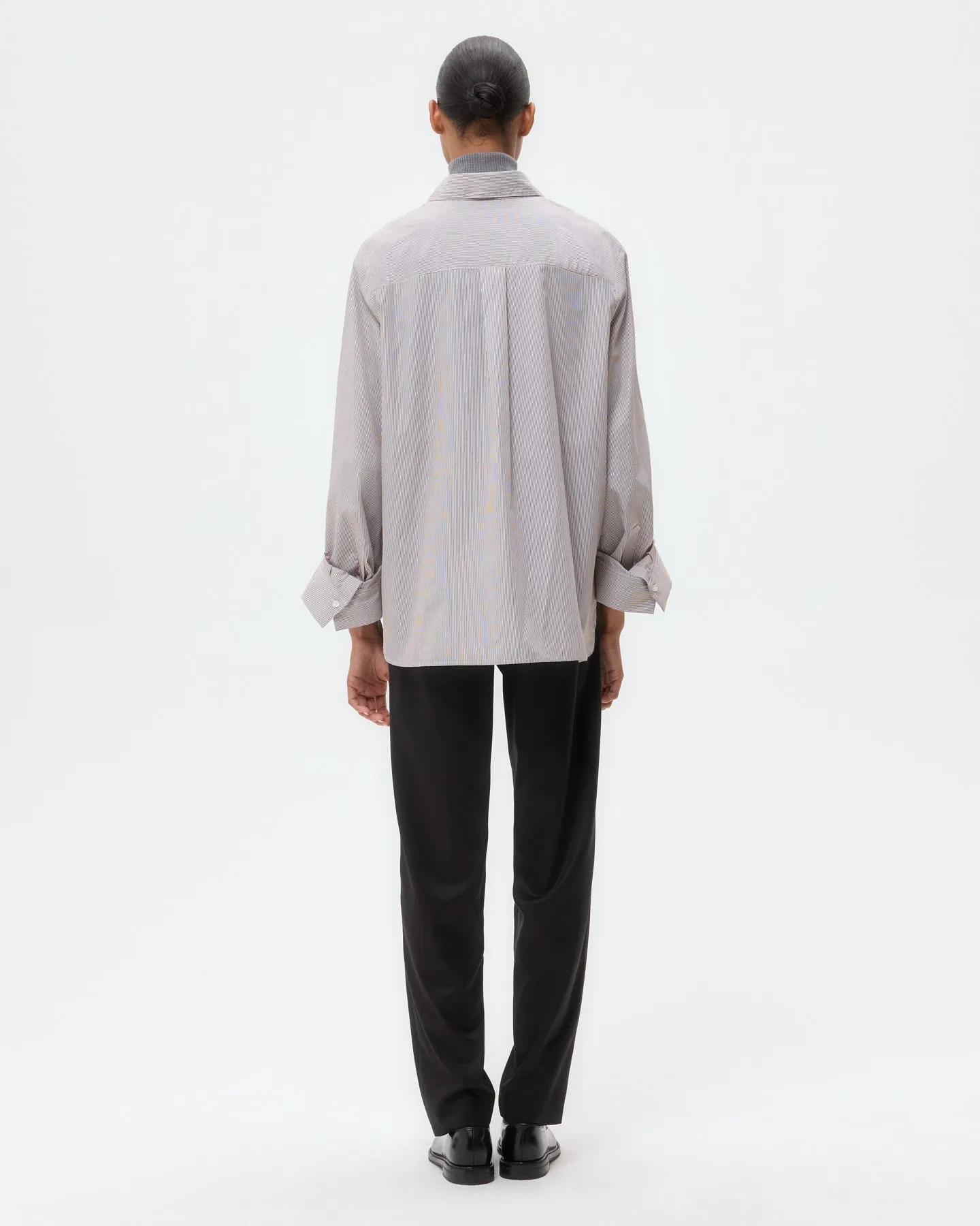 Next Morning Shirt in Superfine Mini Stripe sold by TWP CLOTHING product image thumbnail 5