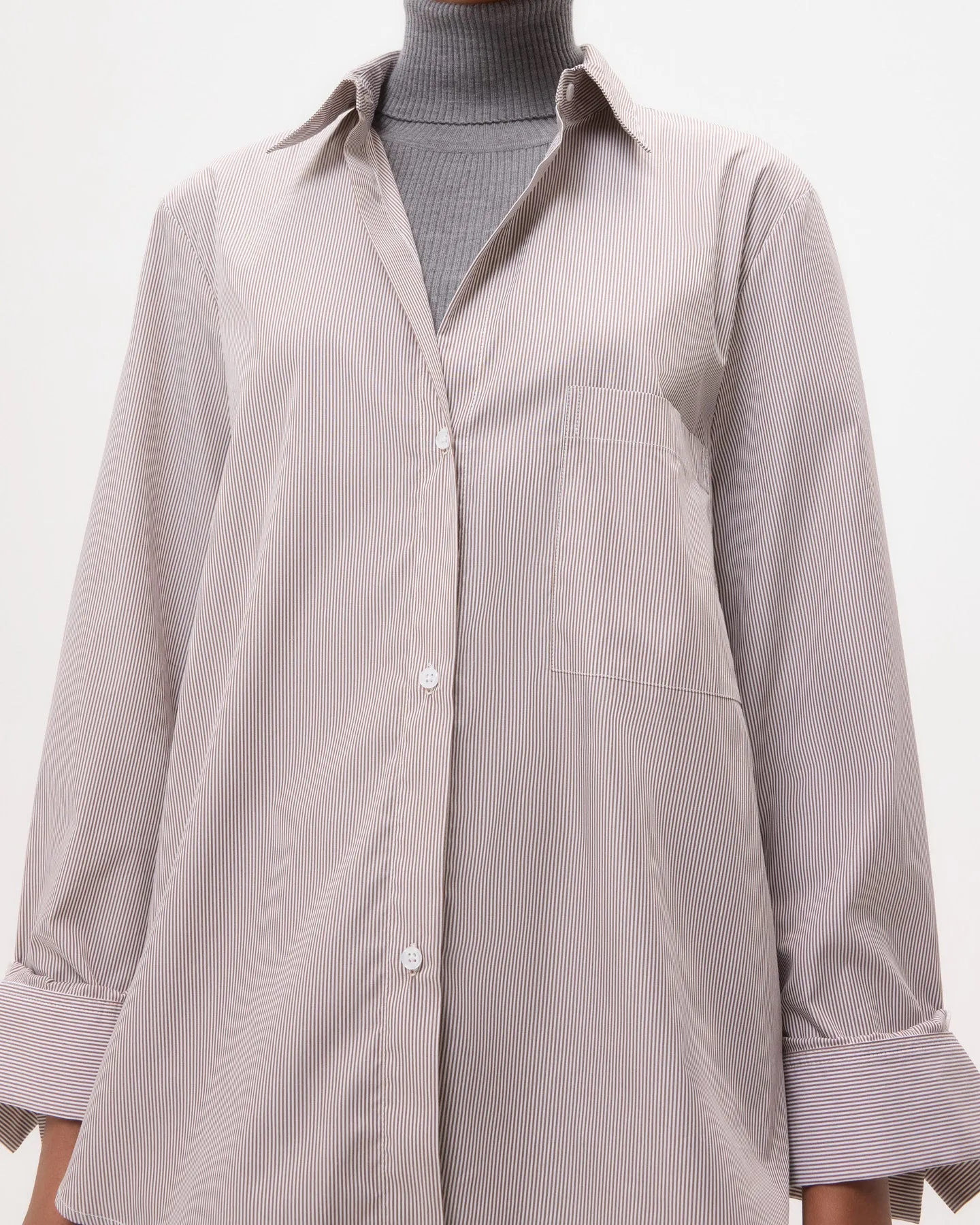 Next Morning Shirt in Superfine Mini Stripe sold by TWP CLOTHING product image thumbnail 4