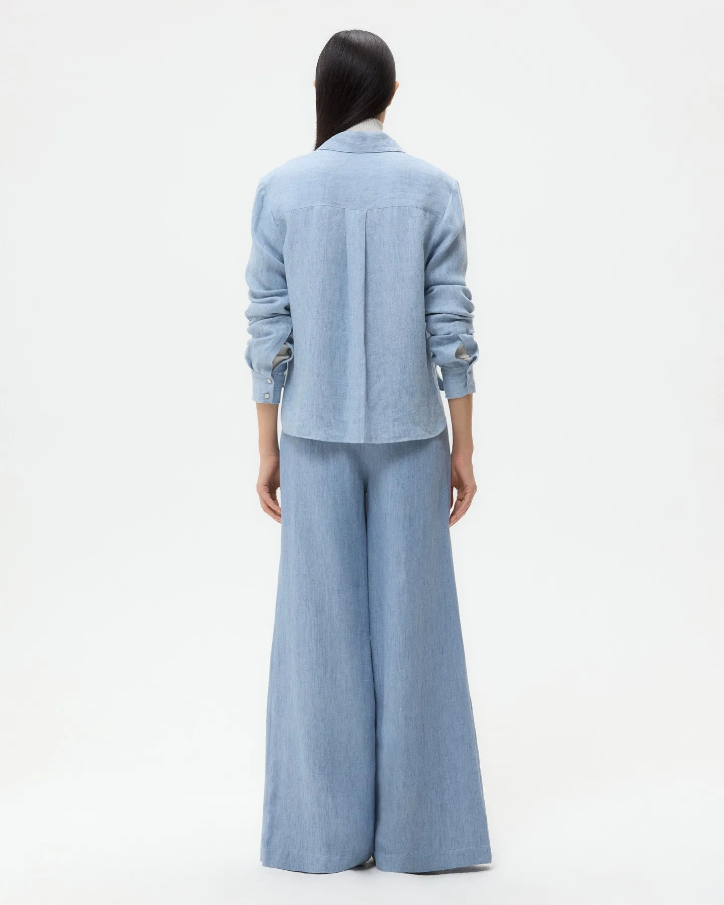 New Carter Shirt in Lightweight Washed Hemp Denim sold by TWP CLOTHING product image thumbnail 5