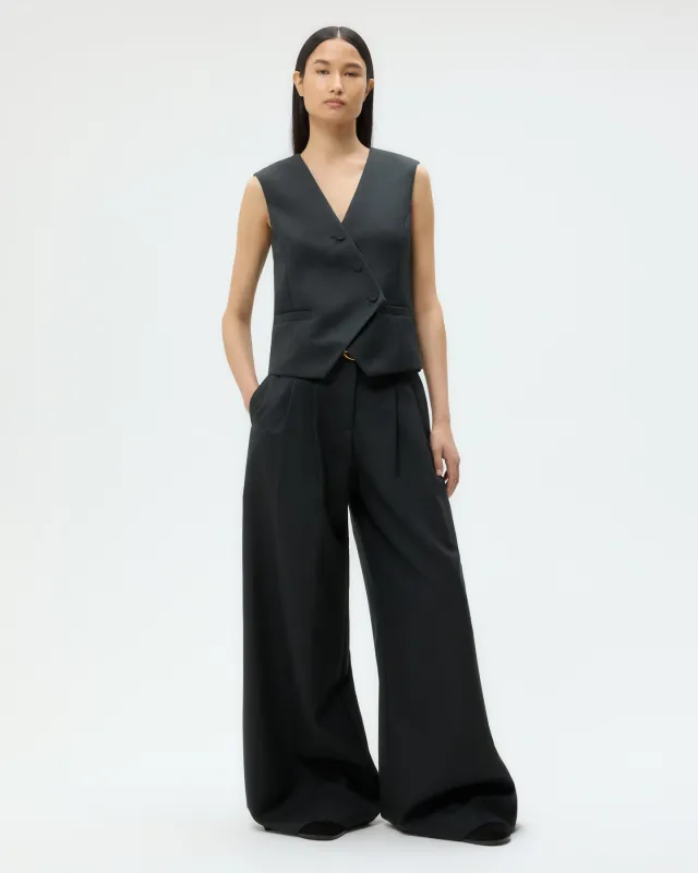 Avery Pant in Structured Wool Suiting sold by TWP CLOTHING