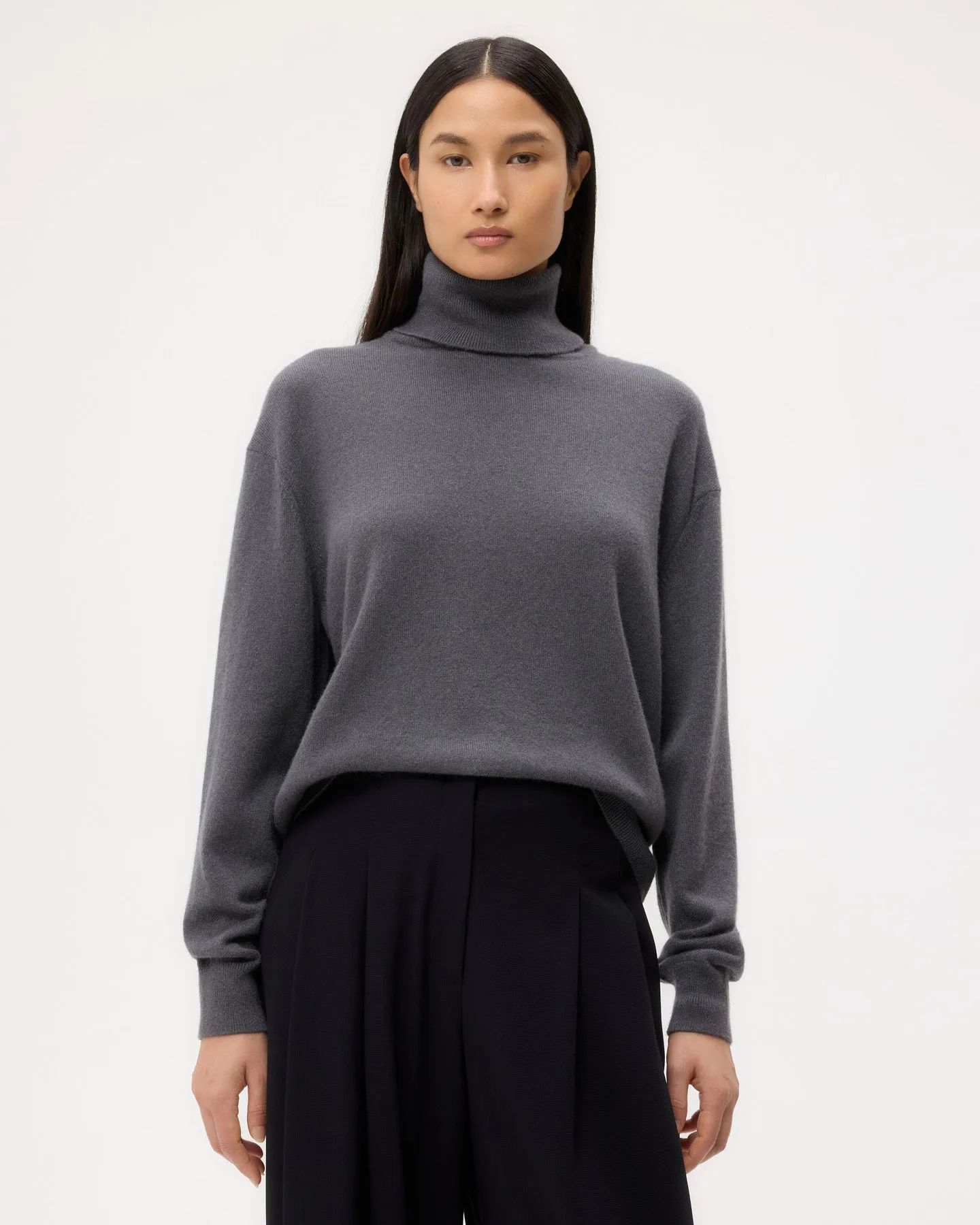 Easy T Neck Sweater in Cashmere sold by TWP CLOTHING product image thumbnail 2