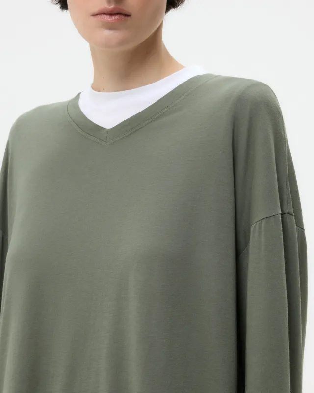 LS High V Shirt in Supima Cotton sold by TWP CLOTHING
