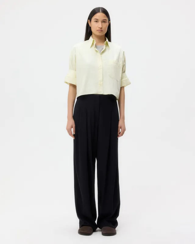 Carrie's Trouser in Drapey Wool Crepe sold by TWP CLOTHING