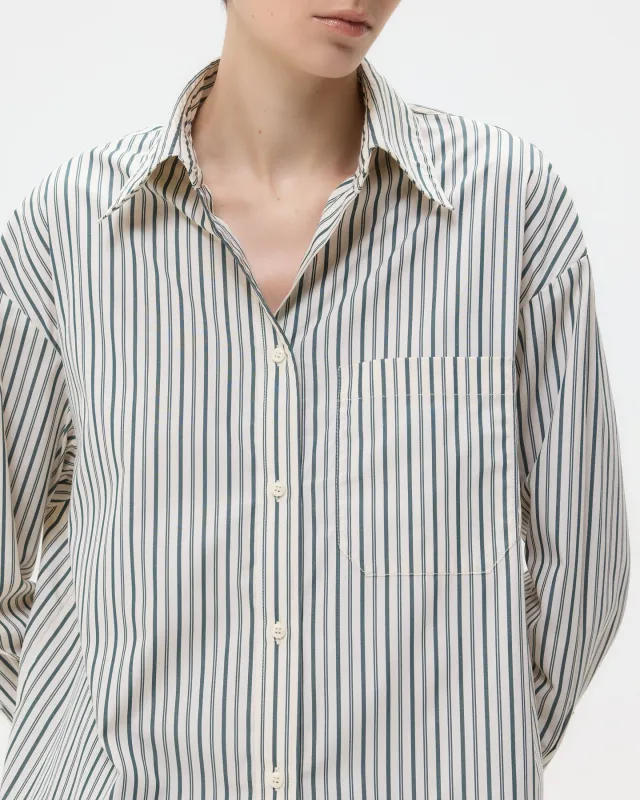 Big Joe Shirt in Dancing Striped Cotton Shirting sold by TWP CLOTHING