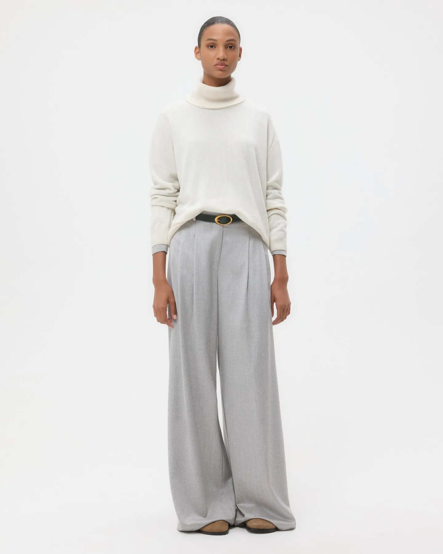 Easy T Neck Sweater in Cashmere sold by TWP CLOTHING product image thumbnail 3