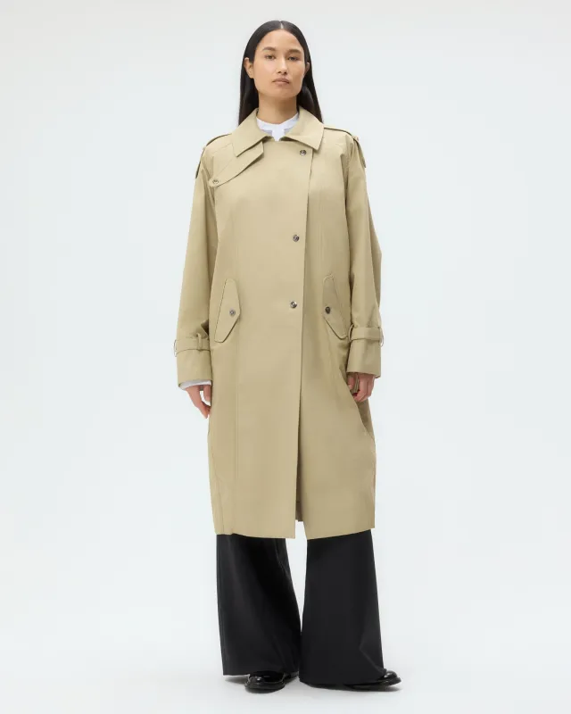 Long Bogie Coat in Waterproof Canvas sold by TWP CLOTHING