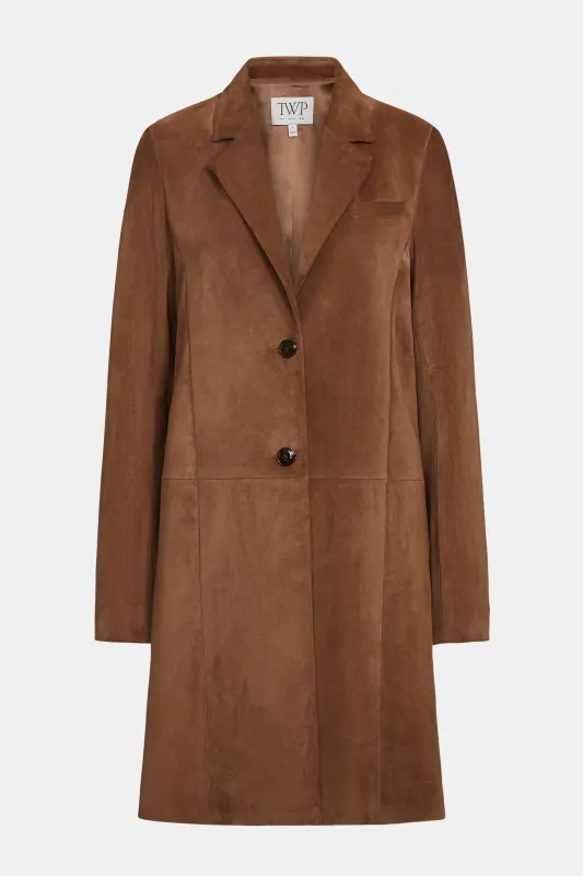 Easy Car Coat in Heavy Suede sold by TWP CLOTHING