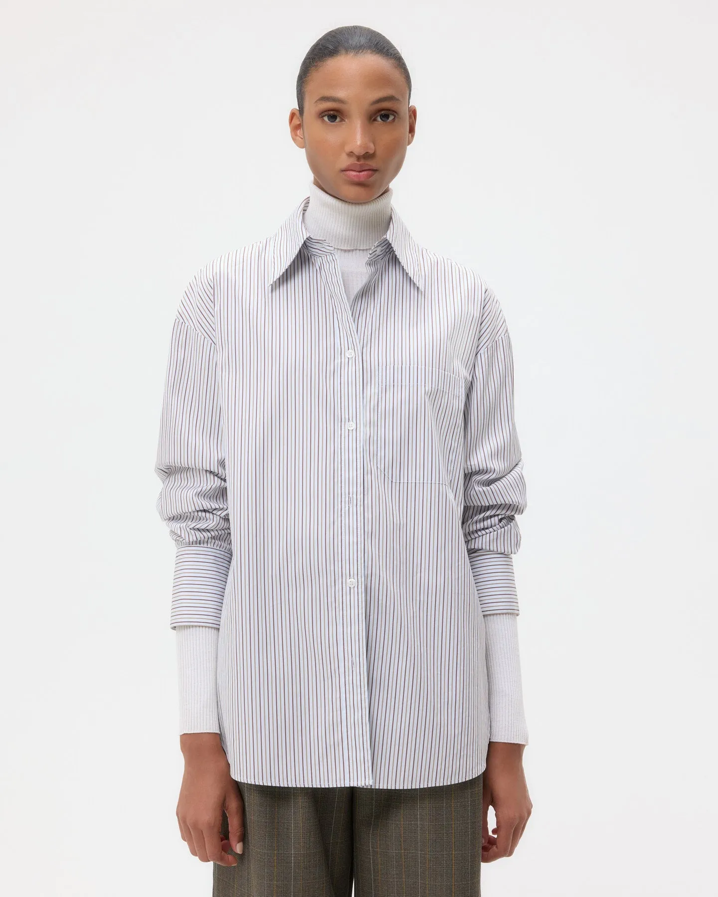 Big Joe Shirt in Cotton Stripes sold by TWP CLOTHING product image thumbnail 4