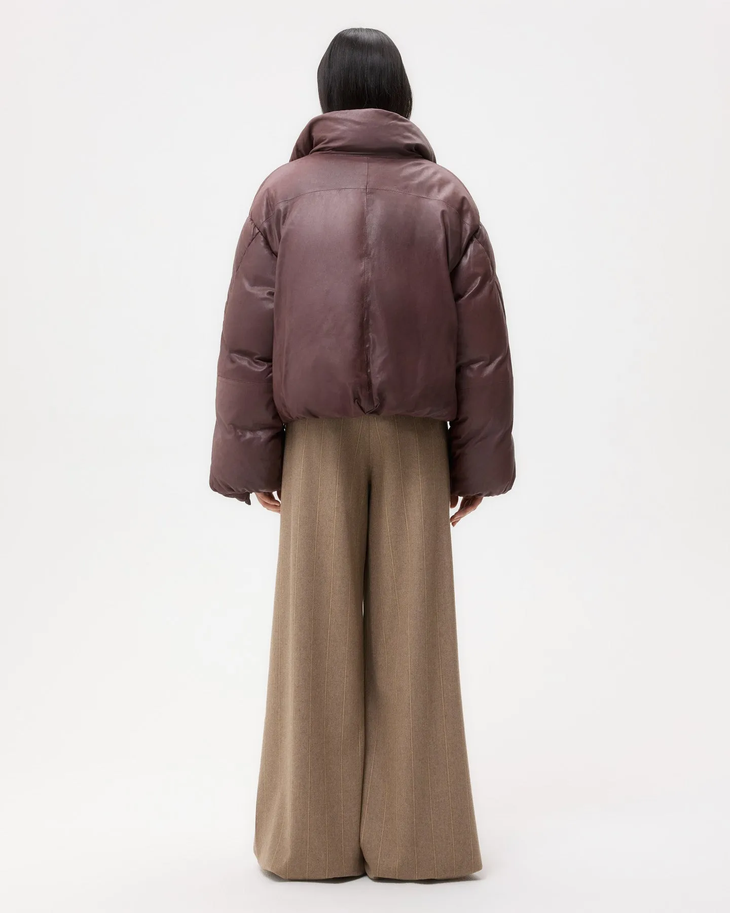 Puffer Raglan Jacket in Leather sold by TWP CLOTHING product image thumbnail 5