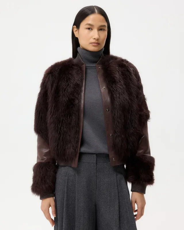 Marnie Jacket in Shearling sold by TWP CLOTHING